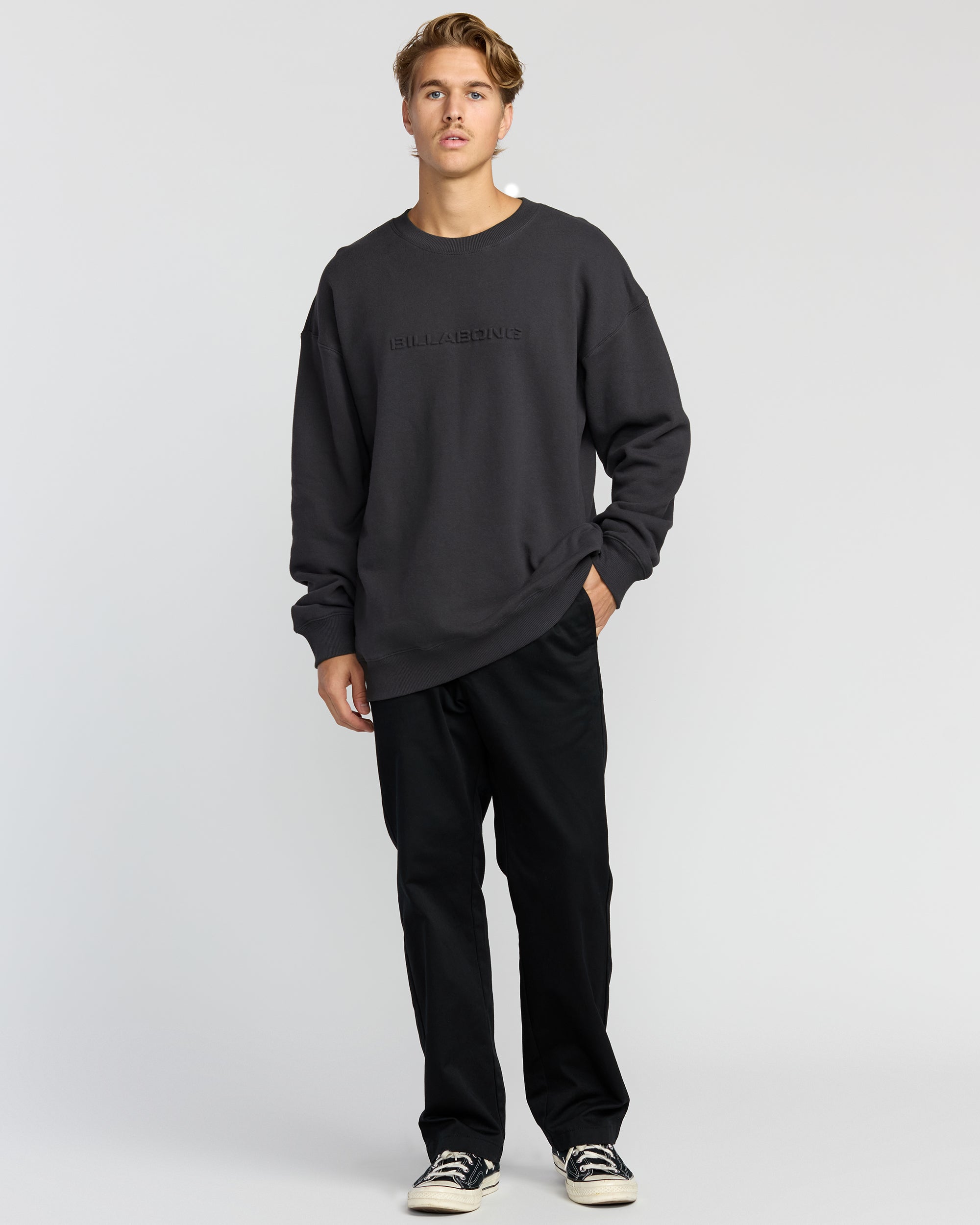 Billabong Iconic Emboss Crewneck Sweatshirt - Black