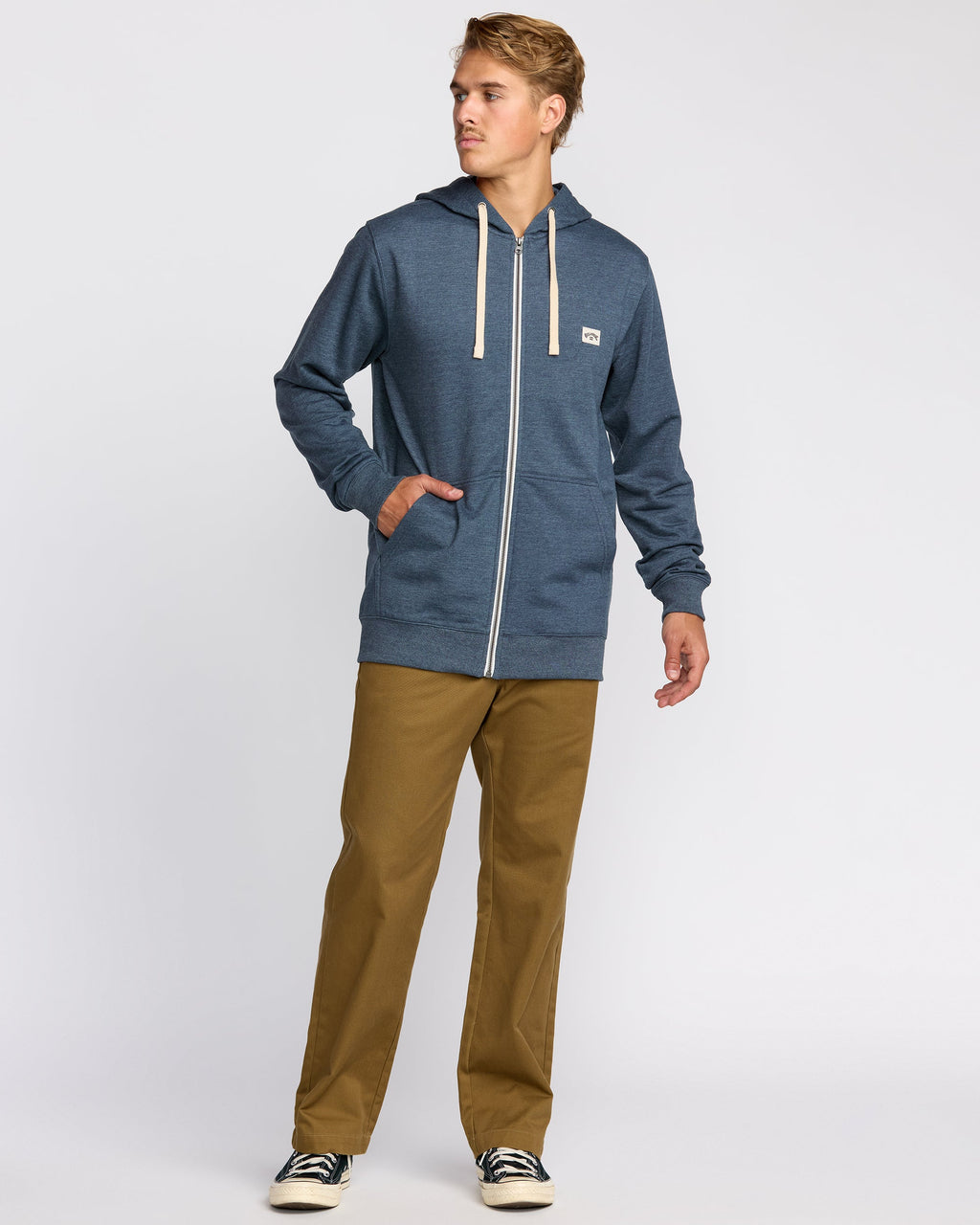 Billabong All Day Zip Front Hoodie - Midnight Blue