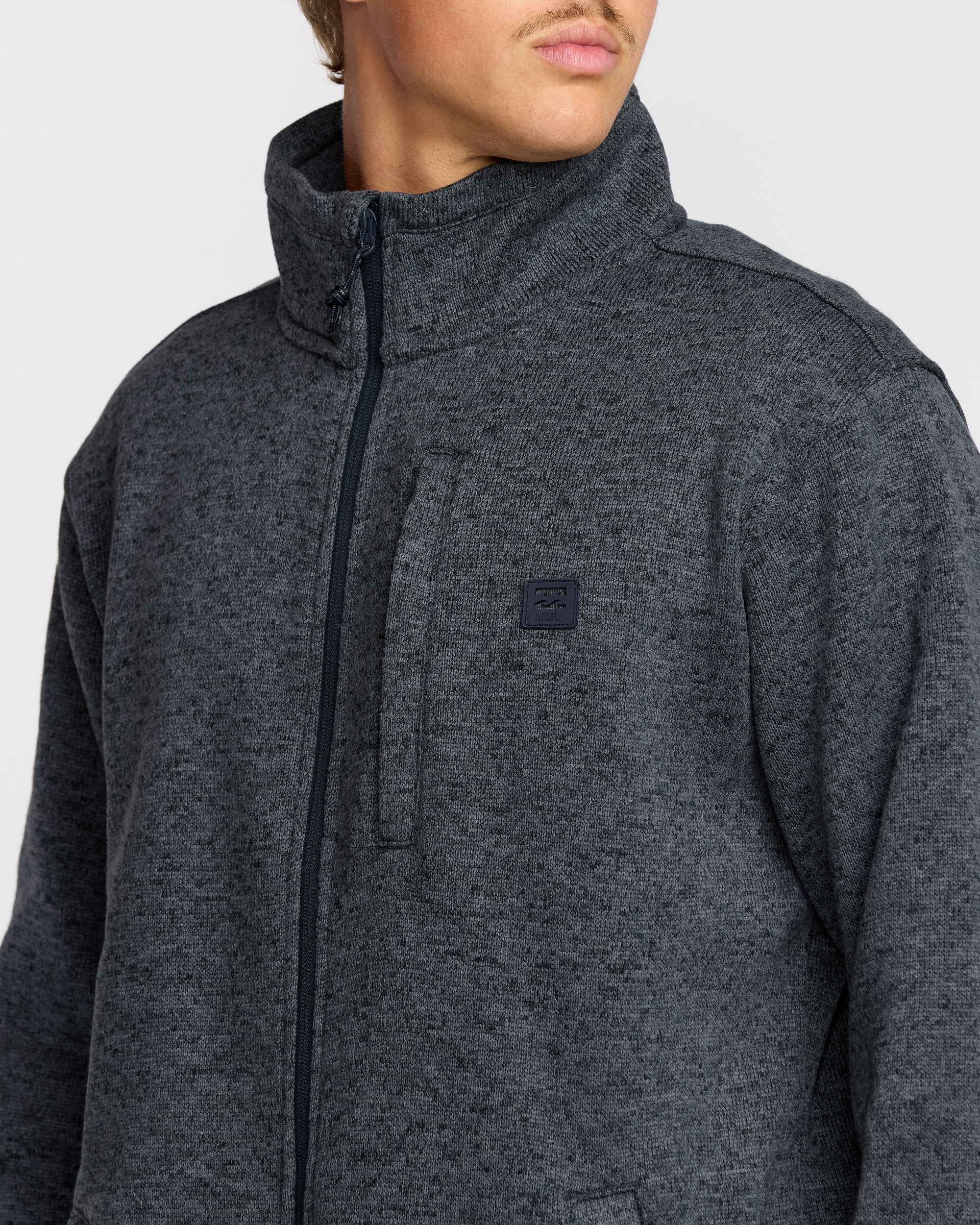 Billabong Boundary Mock Neck Zip Sweatshirt - Navy