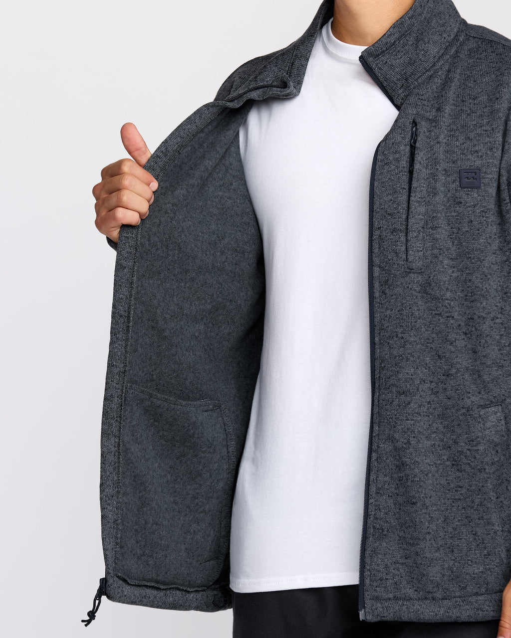 Billabong Boundary Mock Neck Zip Sweatshirt - Navy
