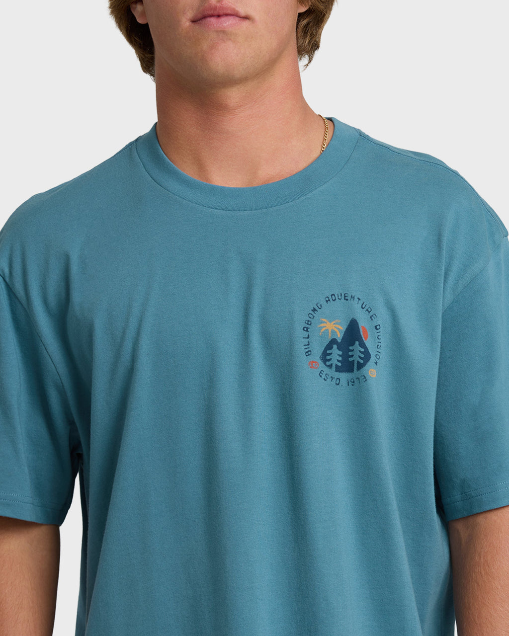 Billabong Rockies Adiv Premium Short Sleeve T-Shirt - Vintage Blue
