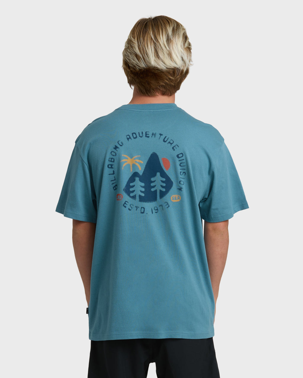Billabong Rockies Adiv Premium Short Sleeve T-Shirt - Vintage Blue