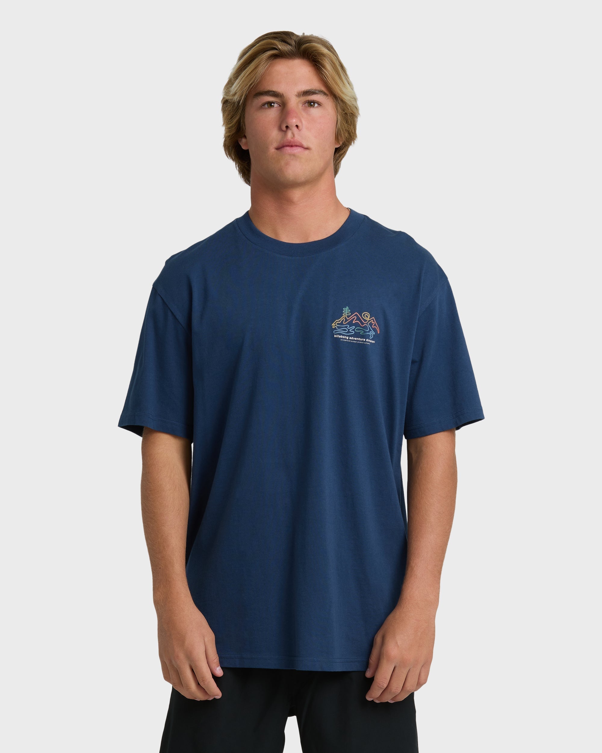 Billabong Range Adiv Premium Short Sleeve T-Shirt - Dark Blue