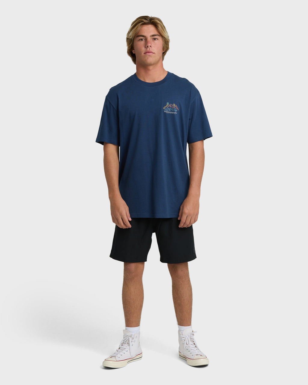 Billabong Range Adiv Premium Short Sleeve T-Shirt - Dark Blue