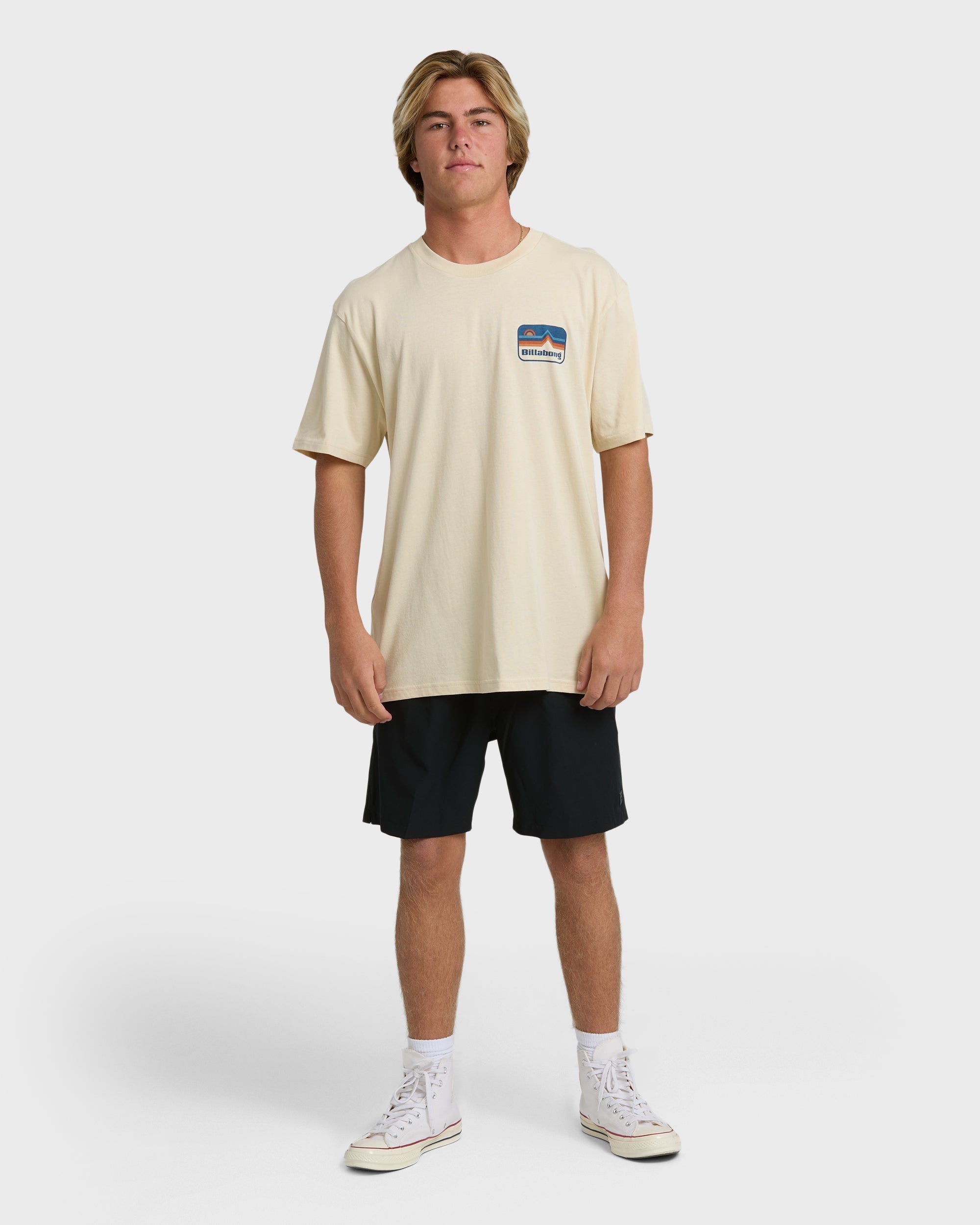 Billabong Range Adiv Premium Short Sleeve T-Shirt - Oatmeal