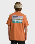 Billabong Post Cards Adiv Premium Short Sleeve T-Shirt - Dusty Orange