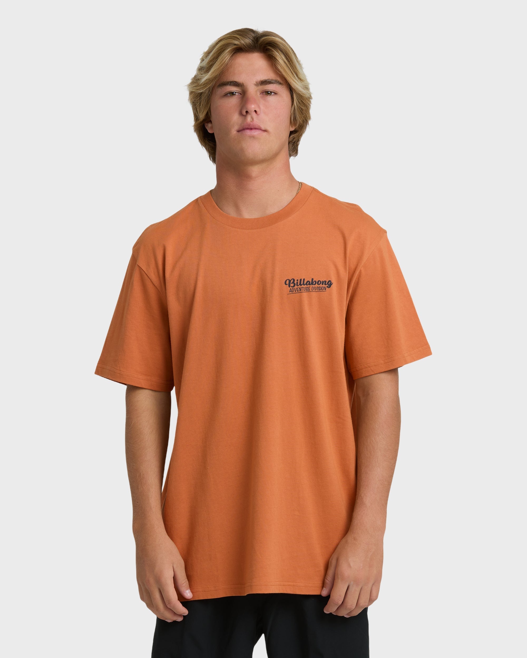 Billabong Post Cards Adiv Premium Short Sleeve T-Shirt - Dusty Orange