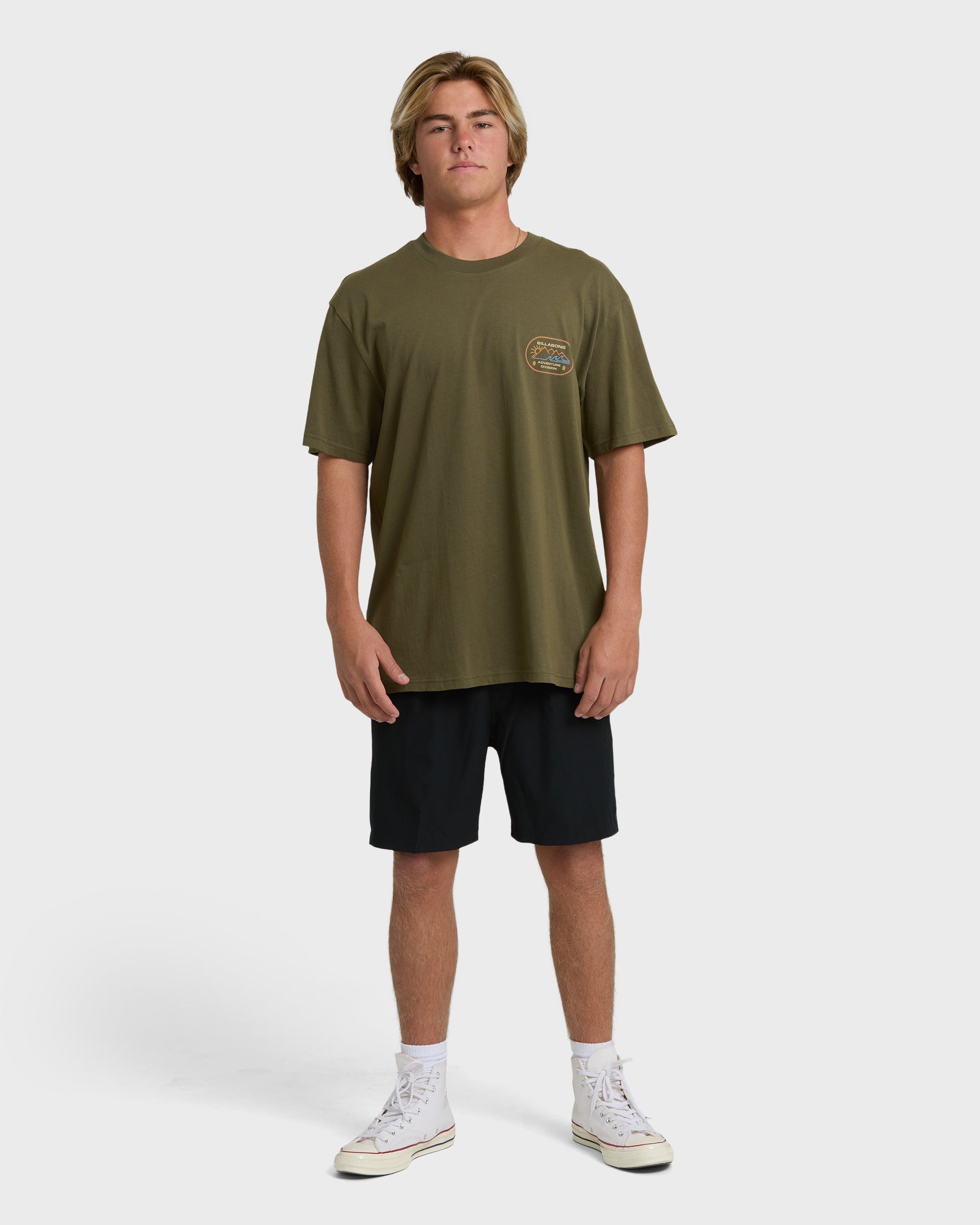 Billabong Andes Adiv Premium Short Sleeve T-Shirt - Winter Moss