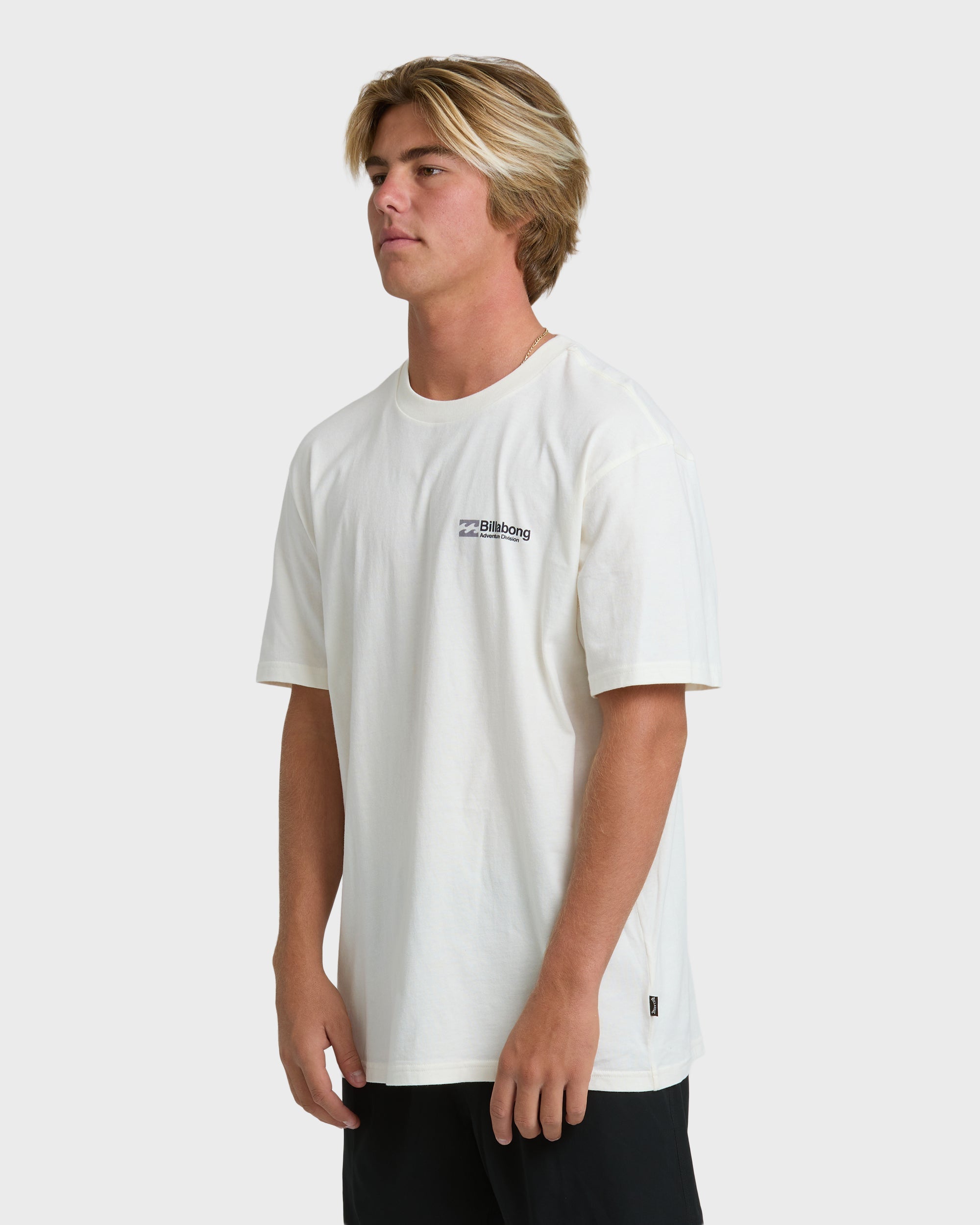 Billabong Make Tracks Adiv Premium Short Sleeve T-Shirt - Off White