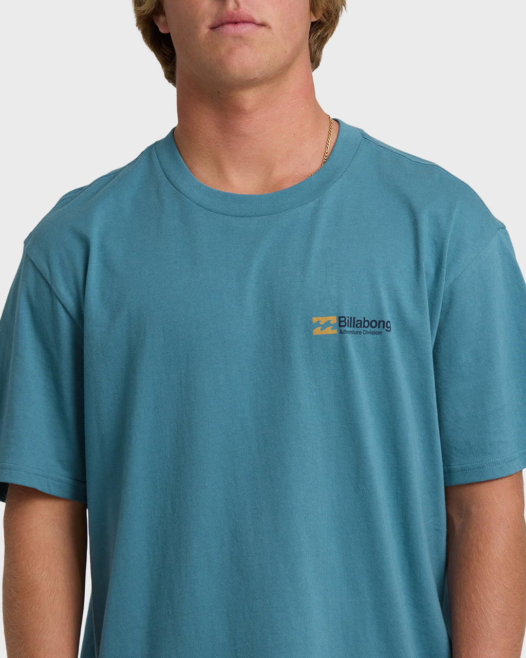 Billabong Make Tracks Adiv Premium Short Sleeve T-Shirt - Vintage Blue