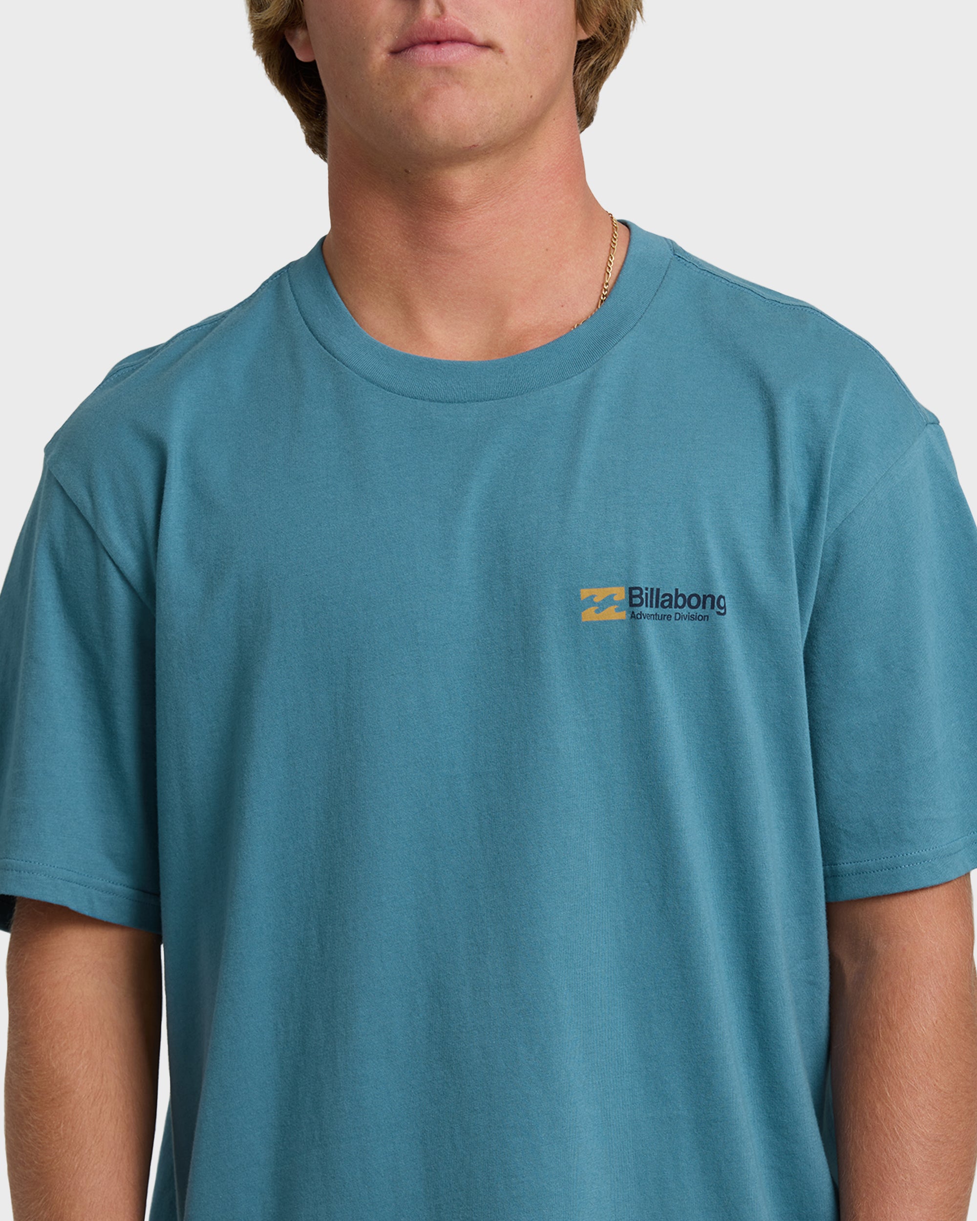 Billabong Make Tracks Adiv Premium Short Sleeve T-Shirt - Vintage Blue