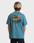 Billabong Make Tracks Adiv Premium Short Sleeve T-Shirt - Vintage Blue