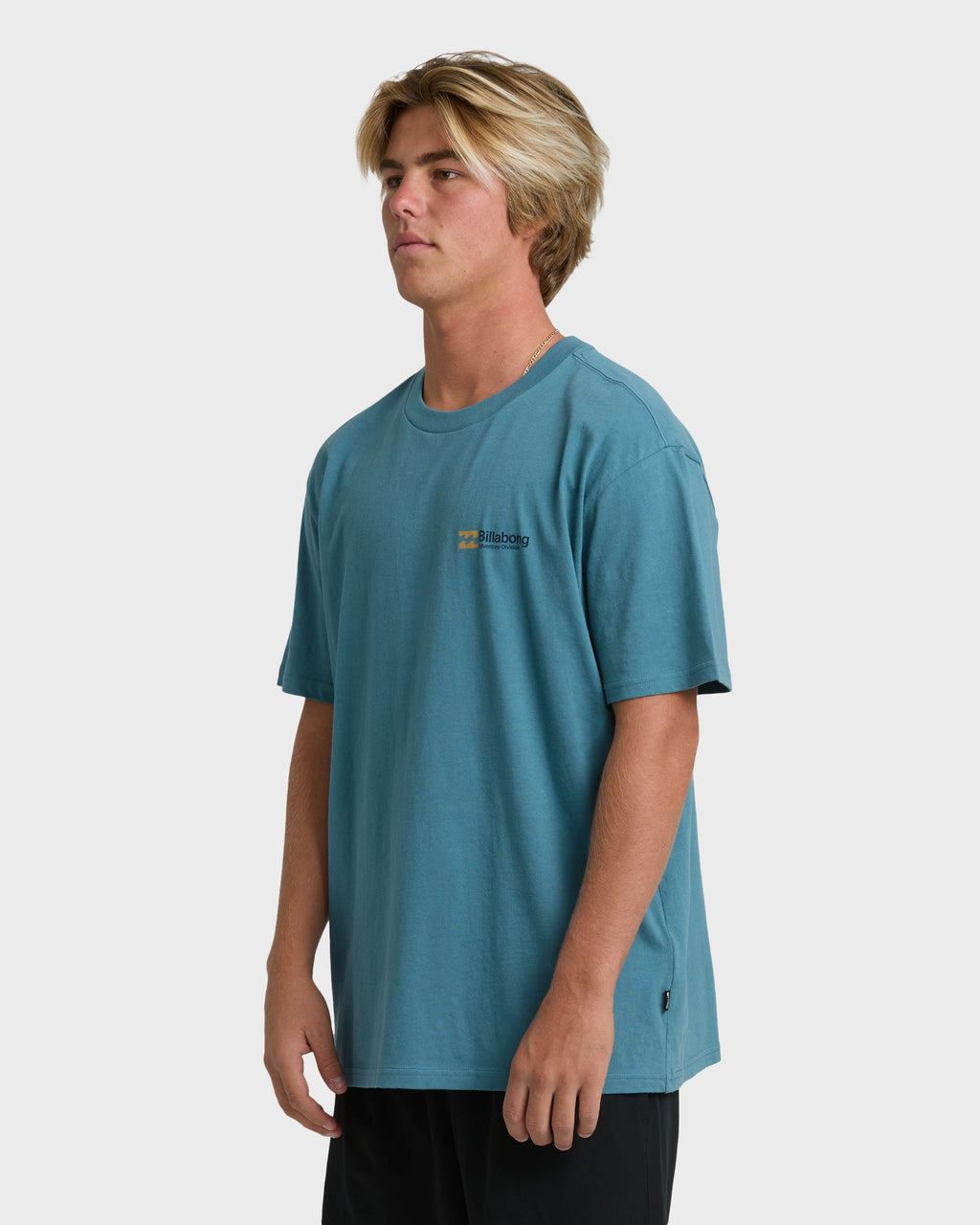 Billabong Make Tracks Adiv Premium Short Sleeve T-Shirt - Vintage Blue