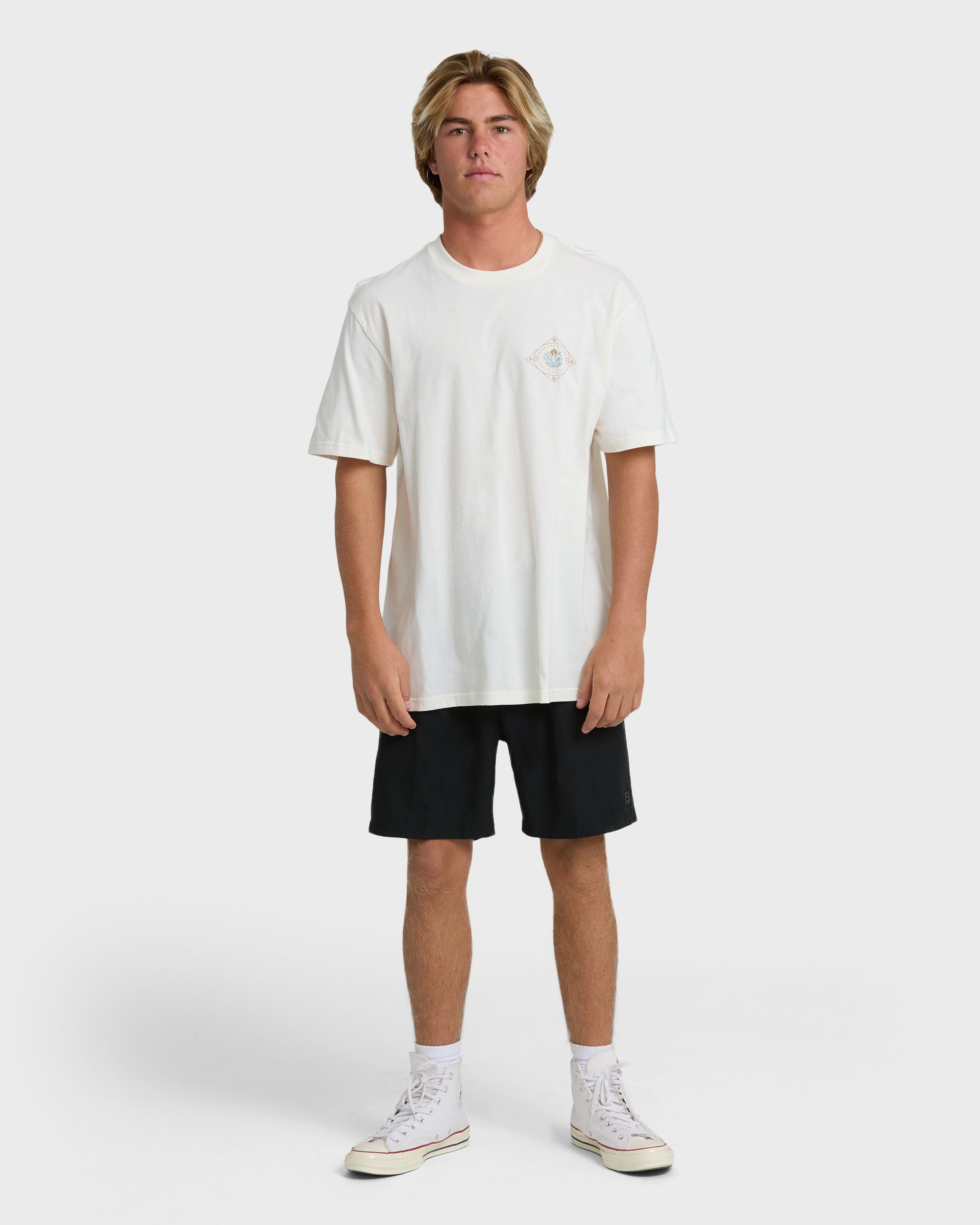 Billabong Agave Adiv Premium Short Sleeve T-Shirt - Off White