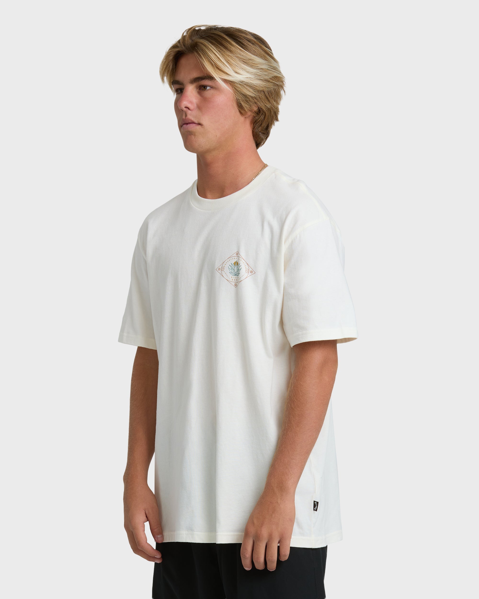 Billabong Agave Adiv Premium Short Sleeve T-Shirt - Off White