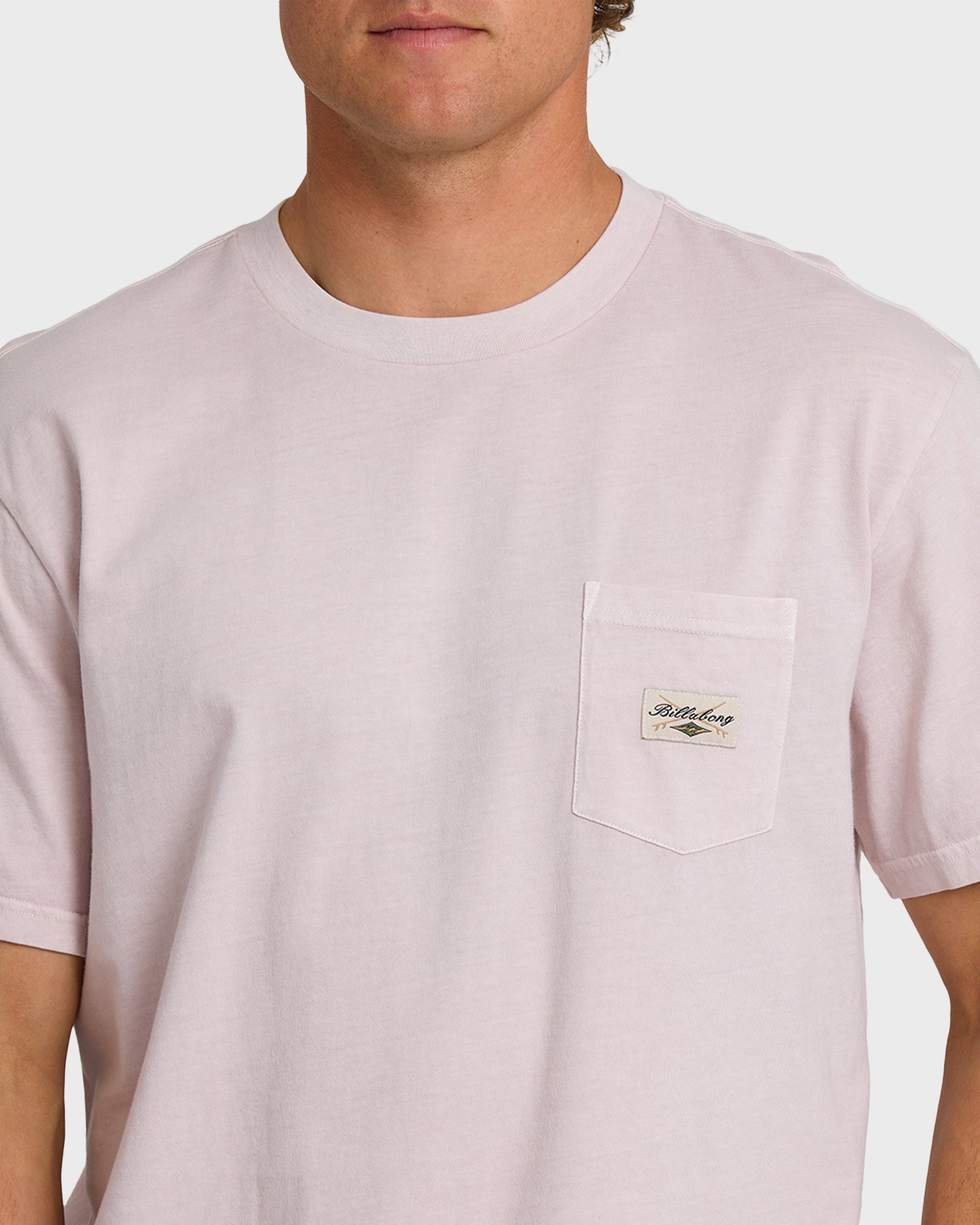 Billabong Essential Pocket Wave Washed Premium Short Sleeve T-Shirt - Dusty Purple