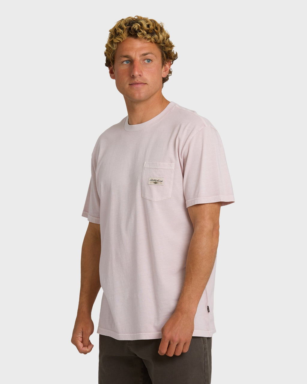 Billabong Essential Pocket Wave Washed Premium Short Sleeve T-Shirt - Dusty Purple