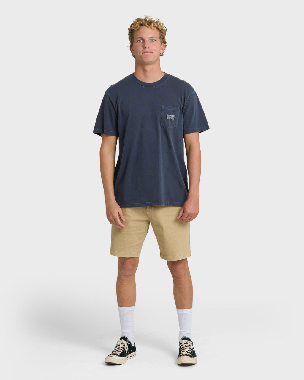 Billabong Essential Pocket Wave Washed Premium Short Sleeve T-Shirt - Graystone