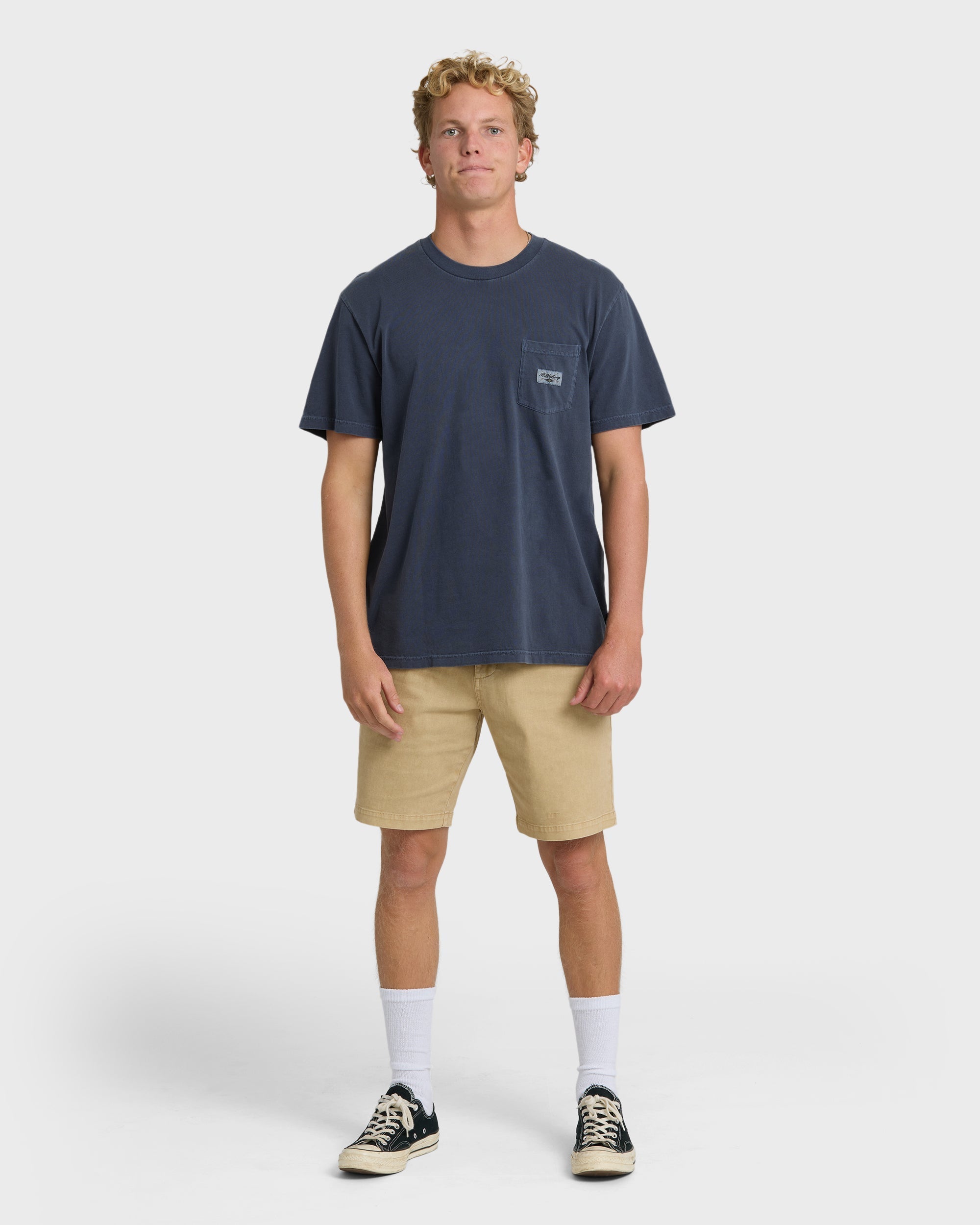 Billabong Essential Pocket Wave Washed Premium Short Sleeve T-Shirt - Graystone