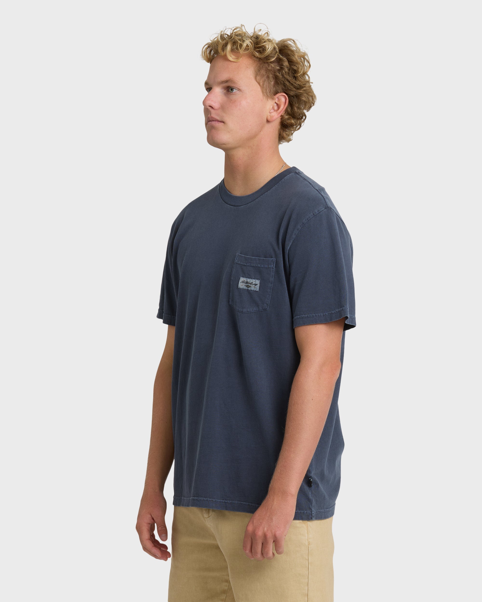 Billabong Essential Pocket Wave Washed Premium Short Sleeve T-Shirt - Graystone