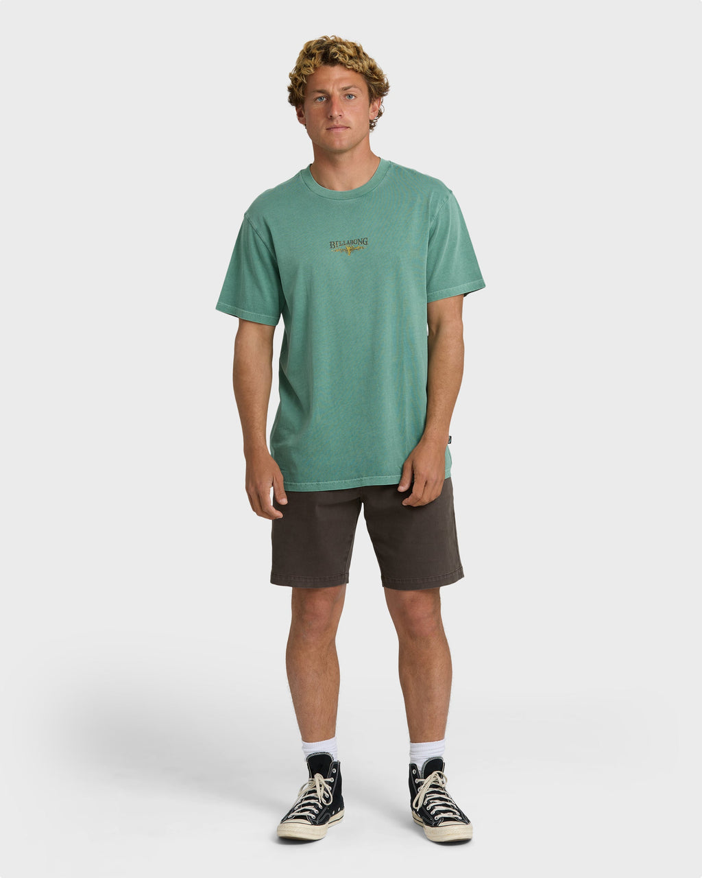Billabong Pure Intentions Wave Washed Premium Short Sleeve T-Shirt - Sea Green