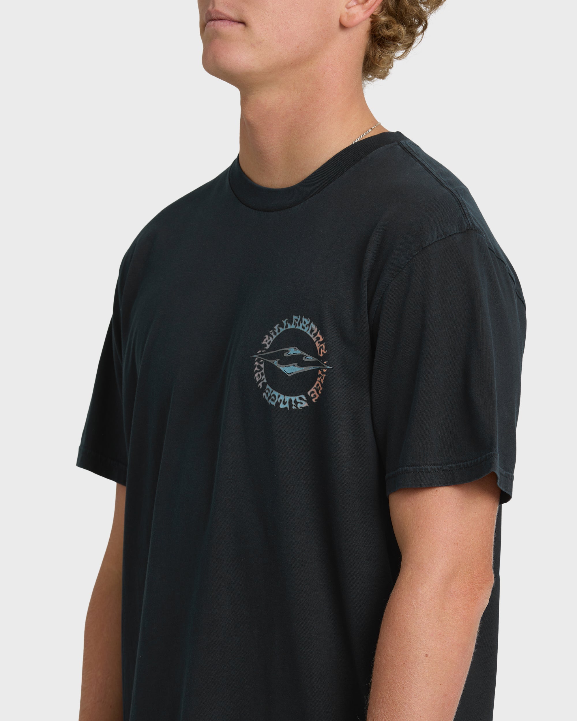 Billabong Hollow Diamond Wave Washed Premium Short Sleeve T-Shirt - Black