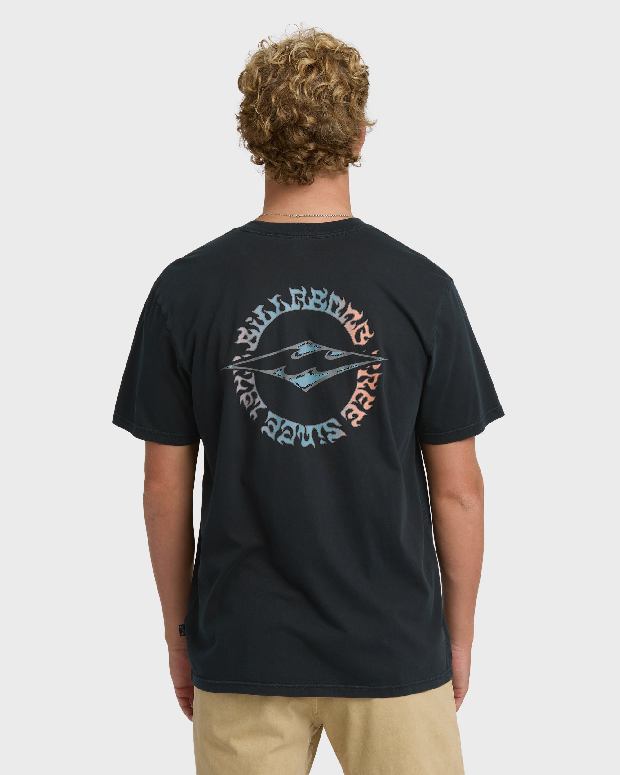 Billabong Hollow Diamond Wave Washed Premium Short Sleeve T-Shirt - Black