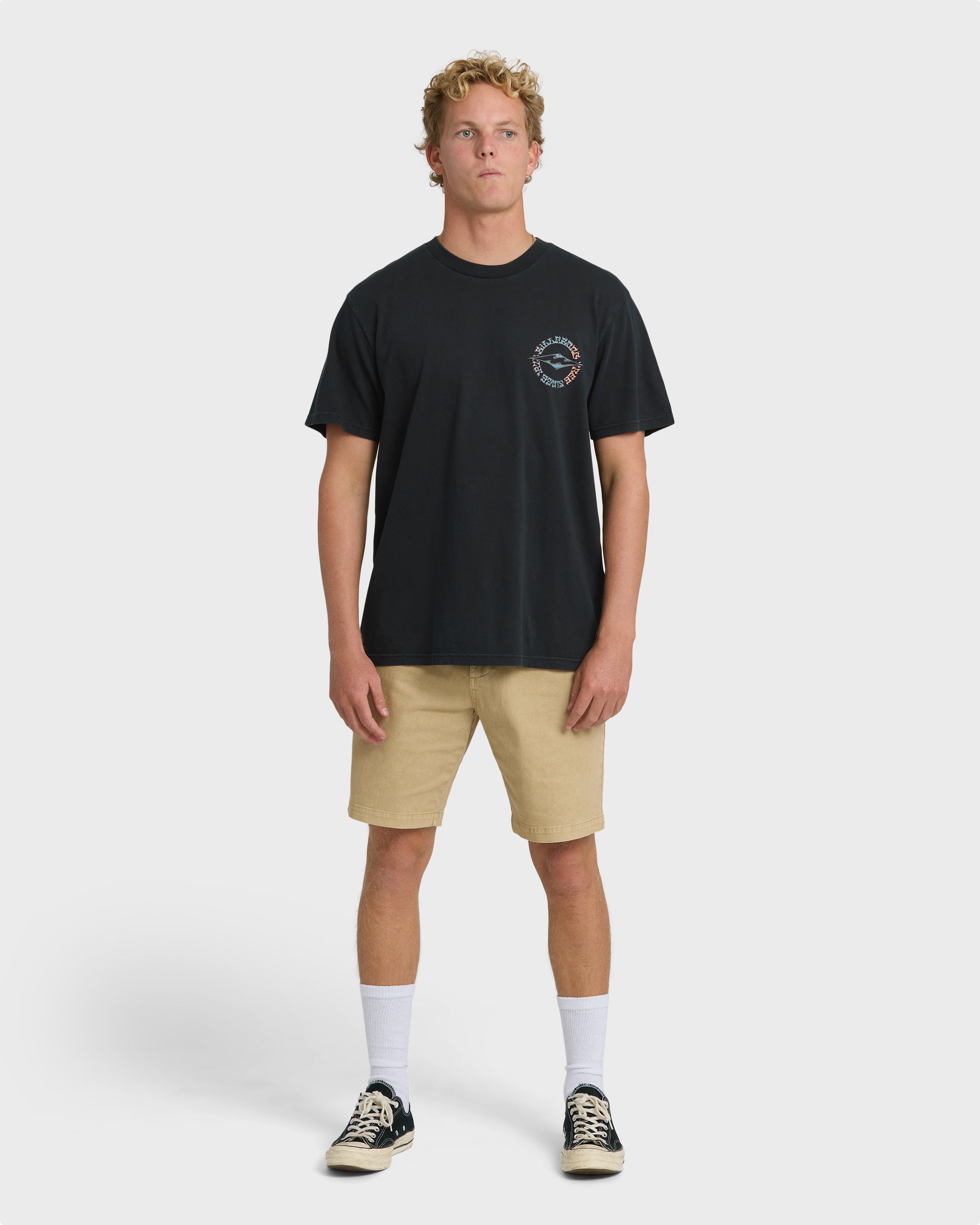 Billabong Hollow Diamond Wave Washed Premium Short Sleeve T-Shirt - Black
