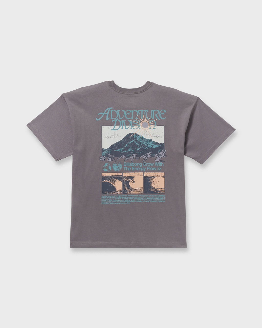 Billabong Grow OG A/Div Short Sleeve T-Shirt - Grey Violet