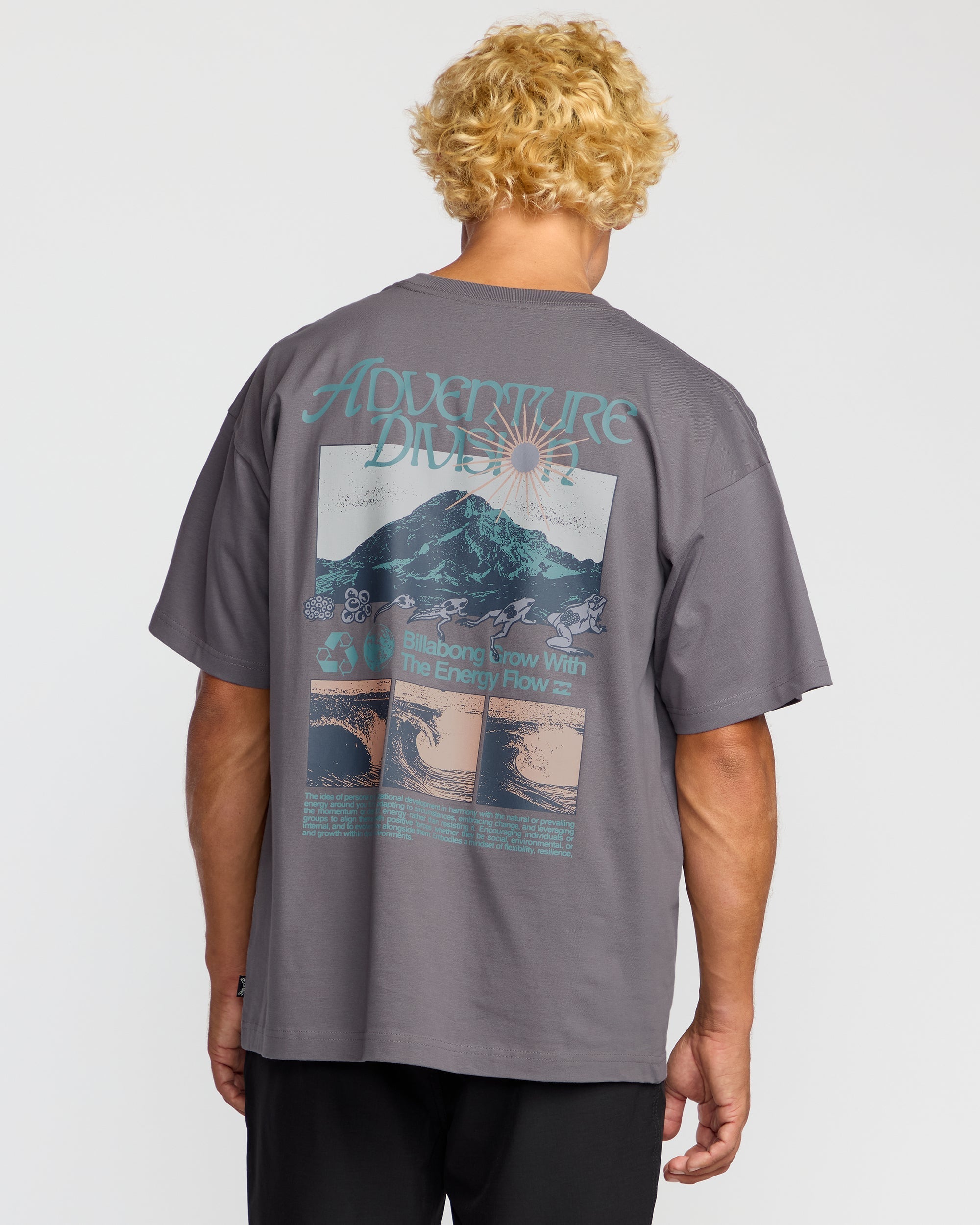 Billabong Grow OG A/Div Short Sleeve T-Shirt - Grey Violet
