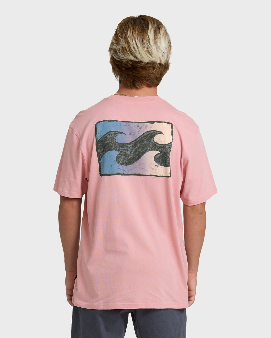 Billabong Crayon Wave Premium Short Sleeve T-Shirt - Vintage Pink