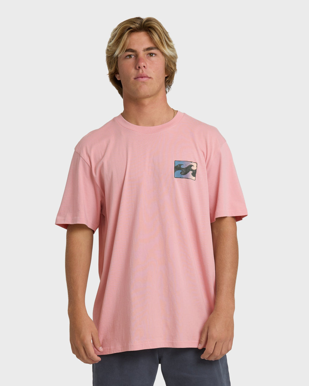 Billabong Crayon Wave Premium Short Sleeve T-Shirt - Vintage Pink