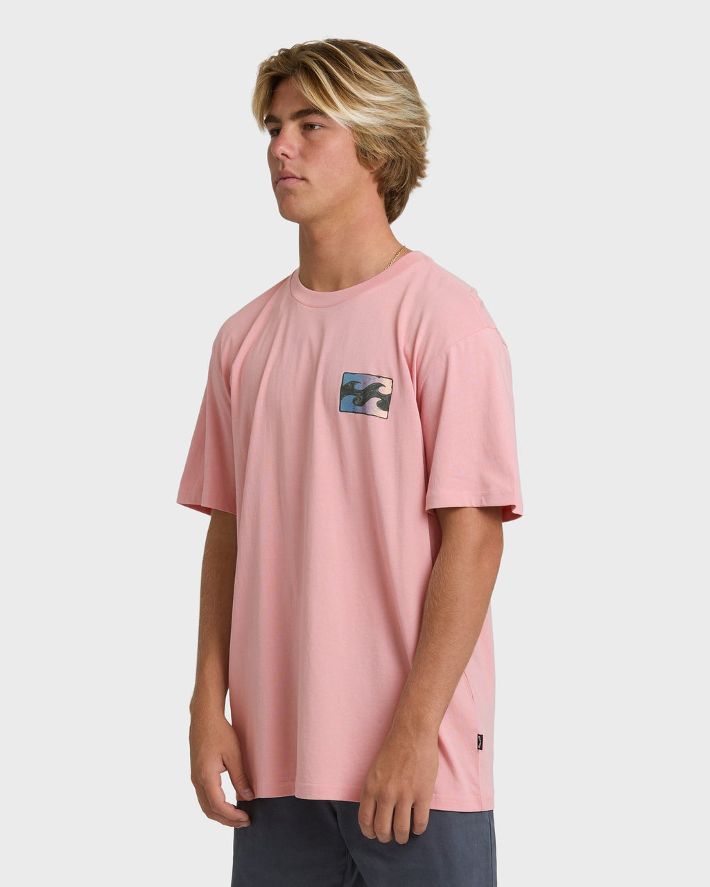 Billabong Crayon Wave Premium Short Sleeve T-Shirt - Vintage Pink