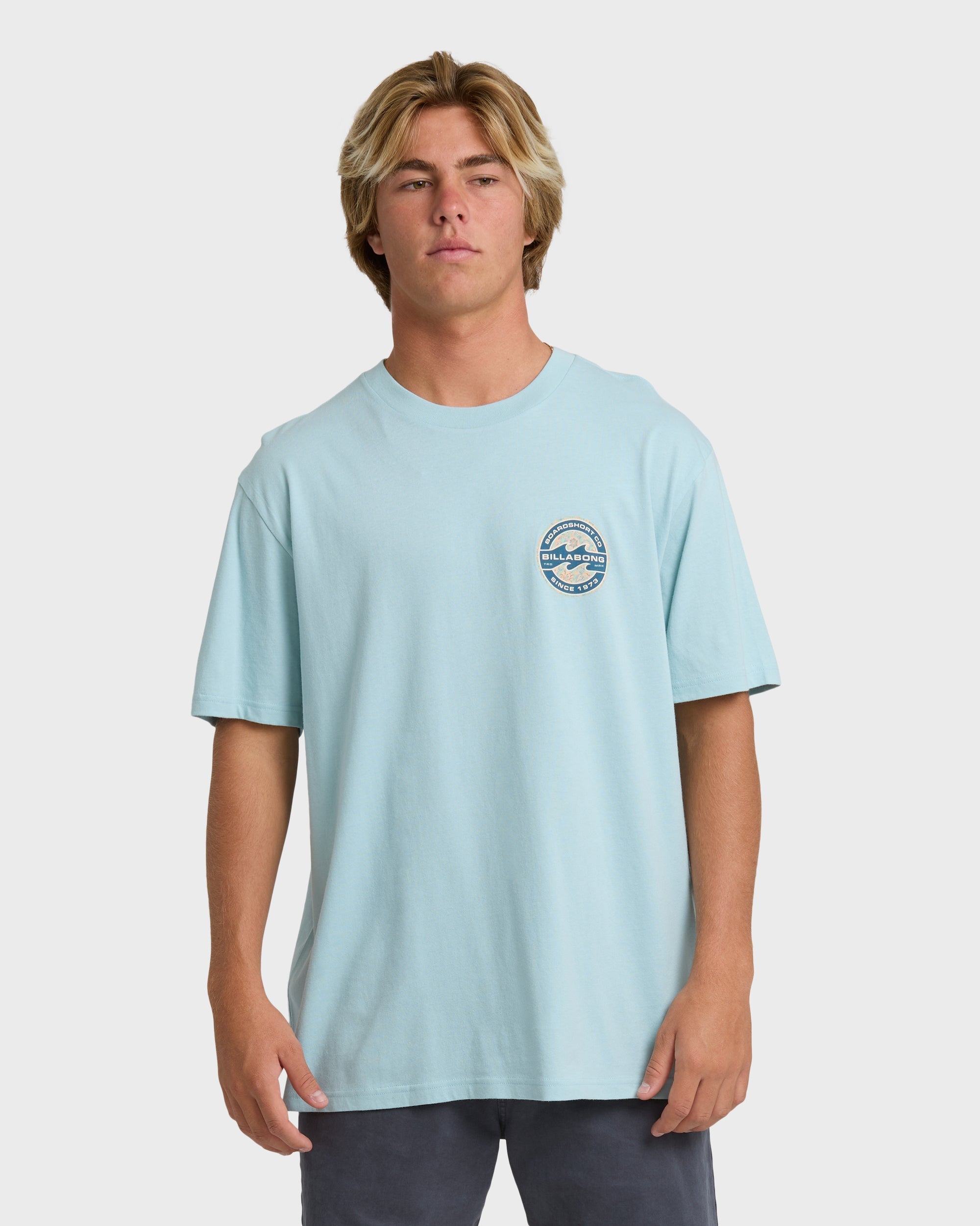 Billabong Hollow Premium Short Sleeve T-Shirt - Dusty Blue
