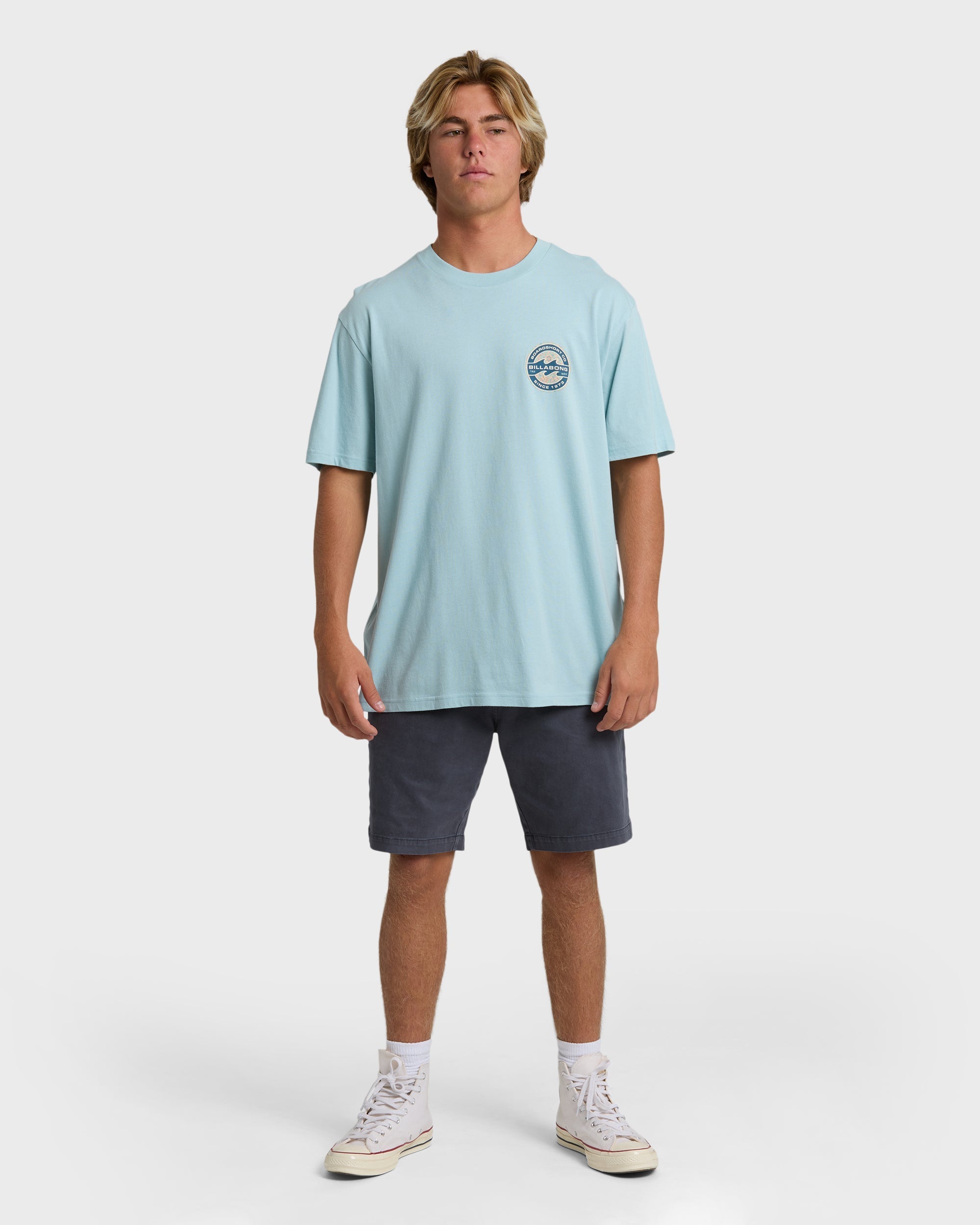 Billabong Hollow Premium Short Sleeve T-Shirt - Dusty Blue