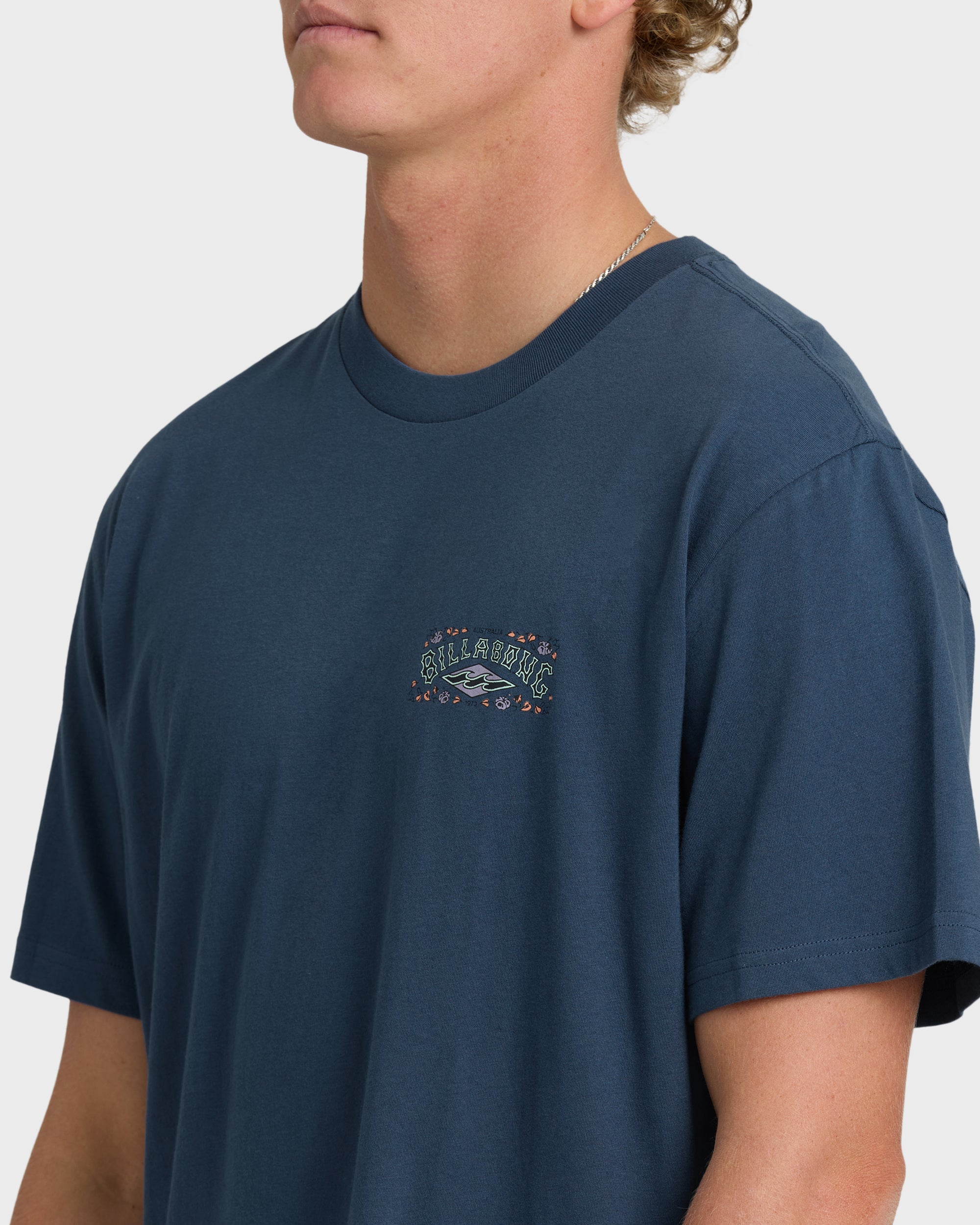 Billabong Heritage Arch Premium Short Sleeve T-Shirt - Dark Denim