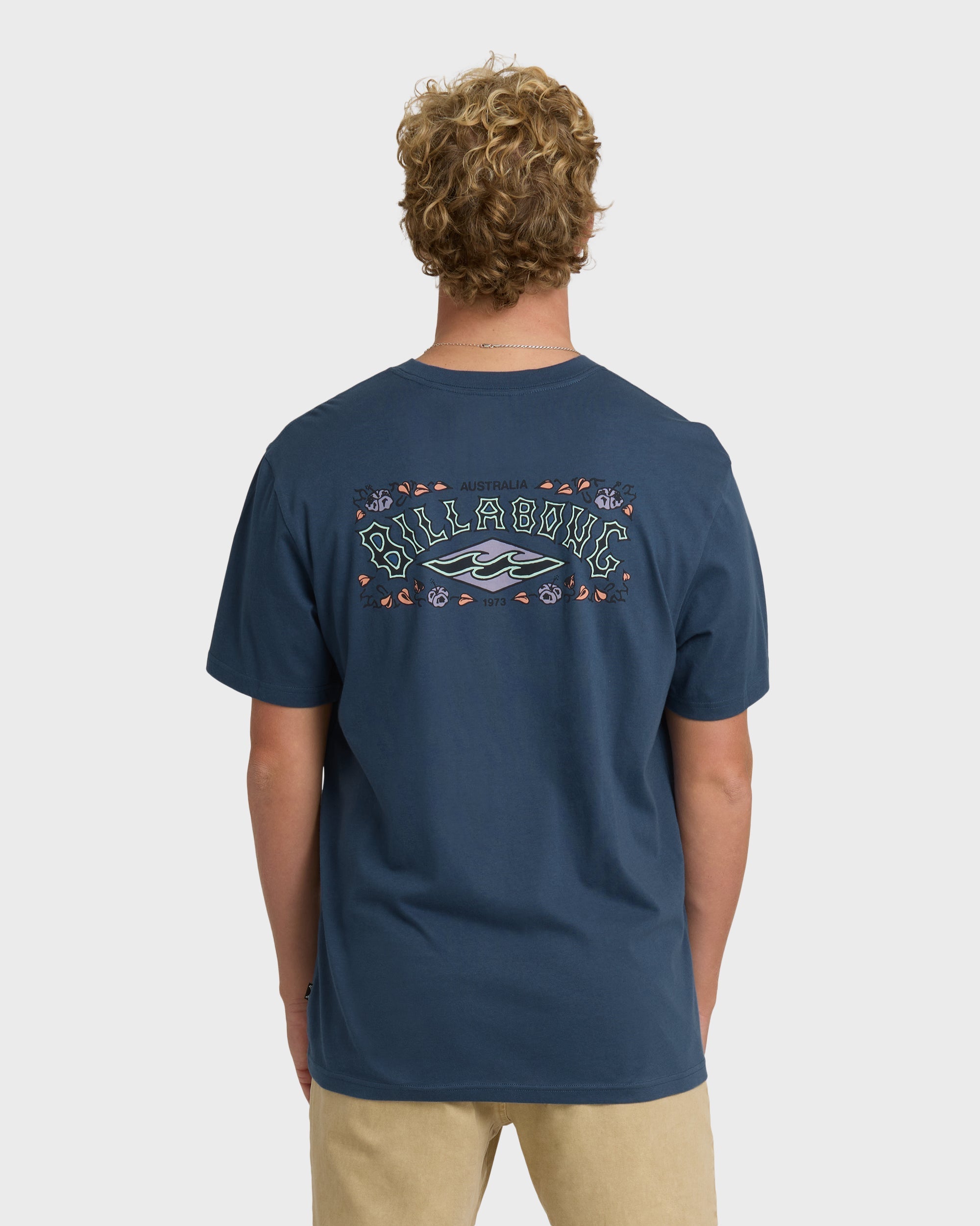 Billabong Heritage Arch Premium Short Sleeve T-Shirt - Dark Denim