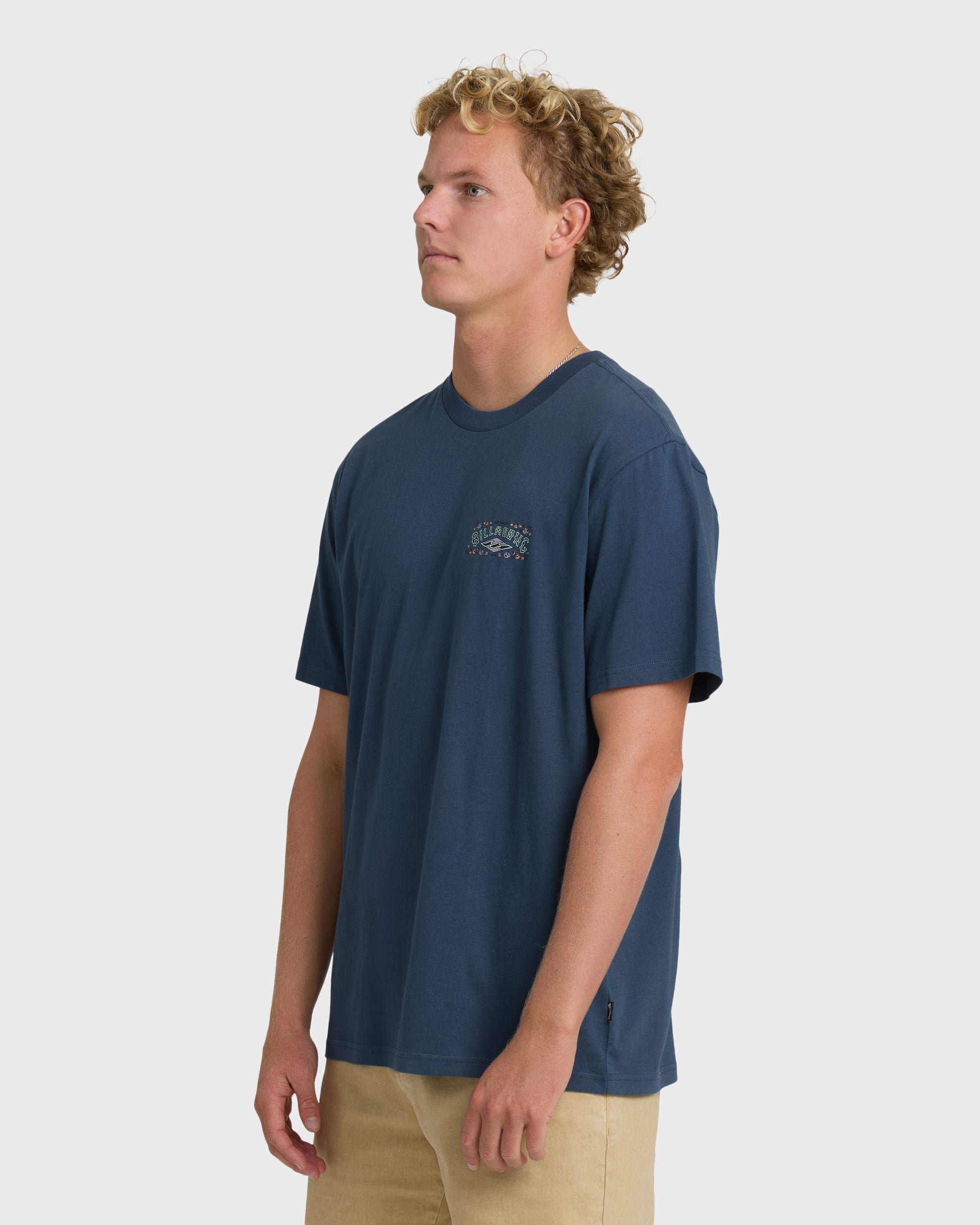 Billabong Heritage Arch Premium Short Sleeve T-Shirt - Dark Denim