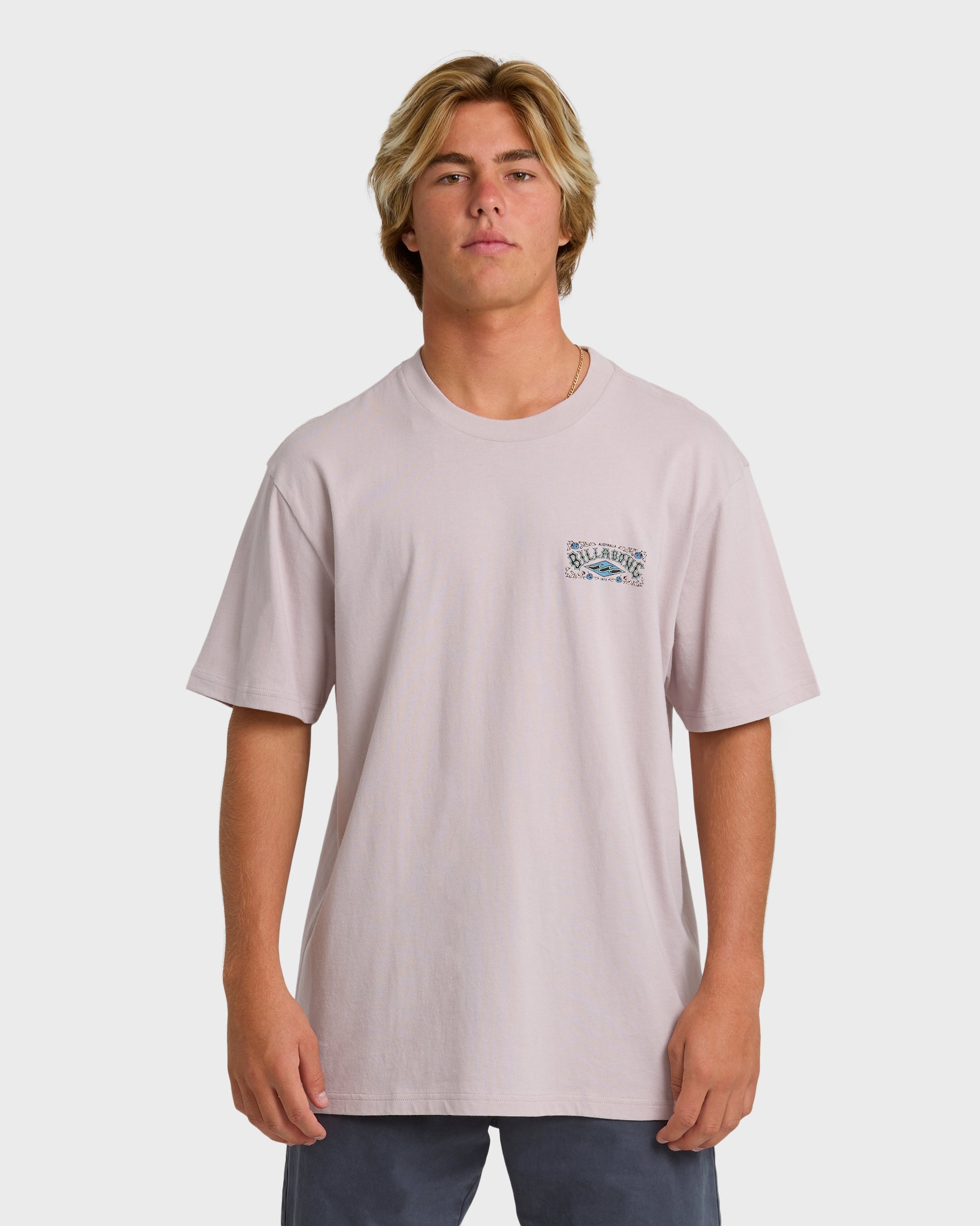 Billabong Heritage Arch Premium Short Sleeve T-Shirt - Dusty Purple