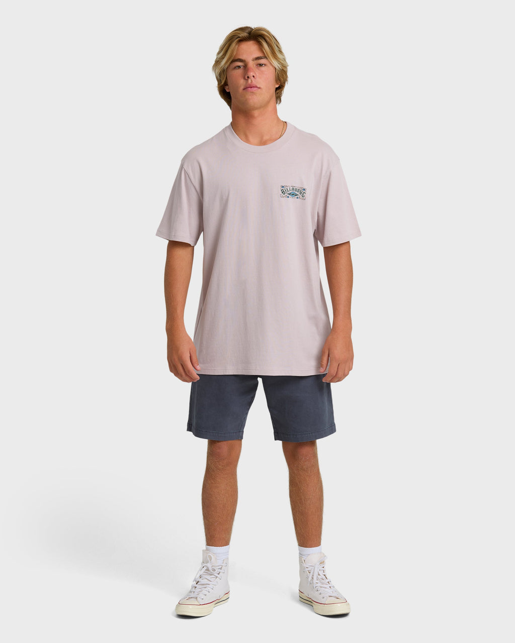 Billabong Heritage Arch Premium Short Sleeve T-Shirt - Dusty Purple