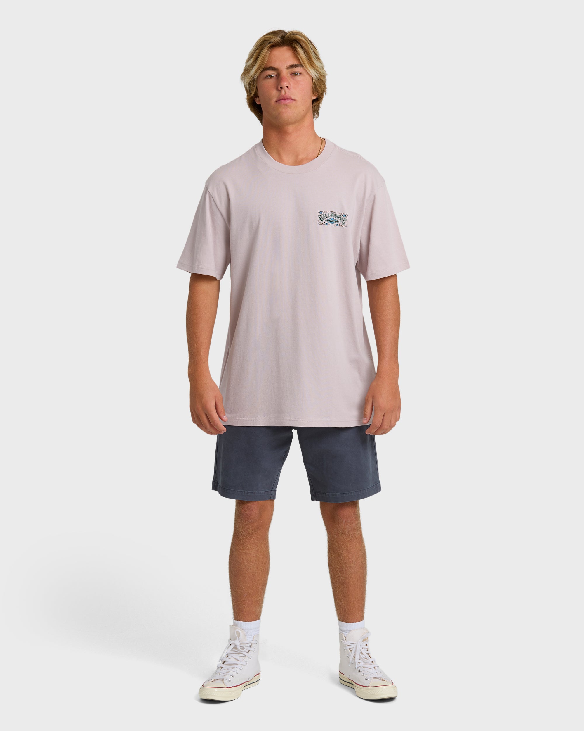 Billabong Heritage Arch Premium Short Sleeve T-Shirt - Dusty Purple