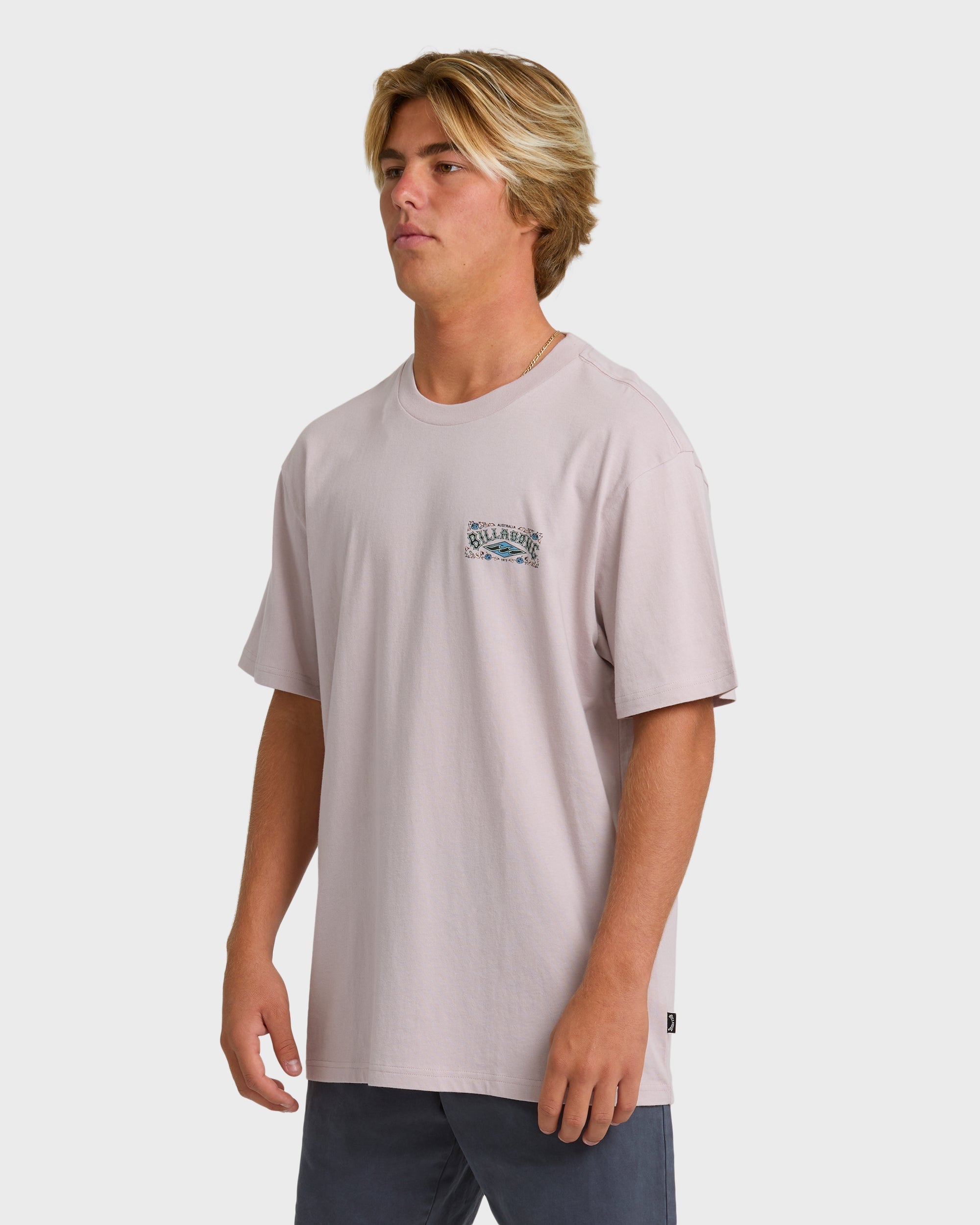 Billabong Heritage Arch Premium Short Sleeve T-Shirt - Dusty Purple