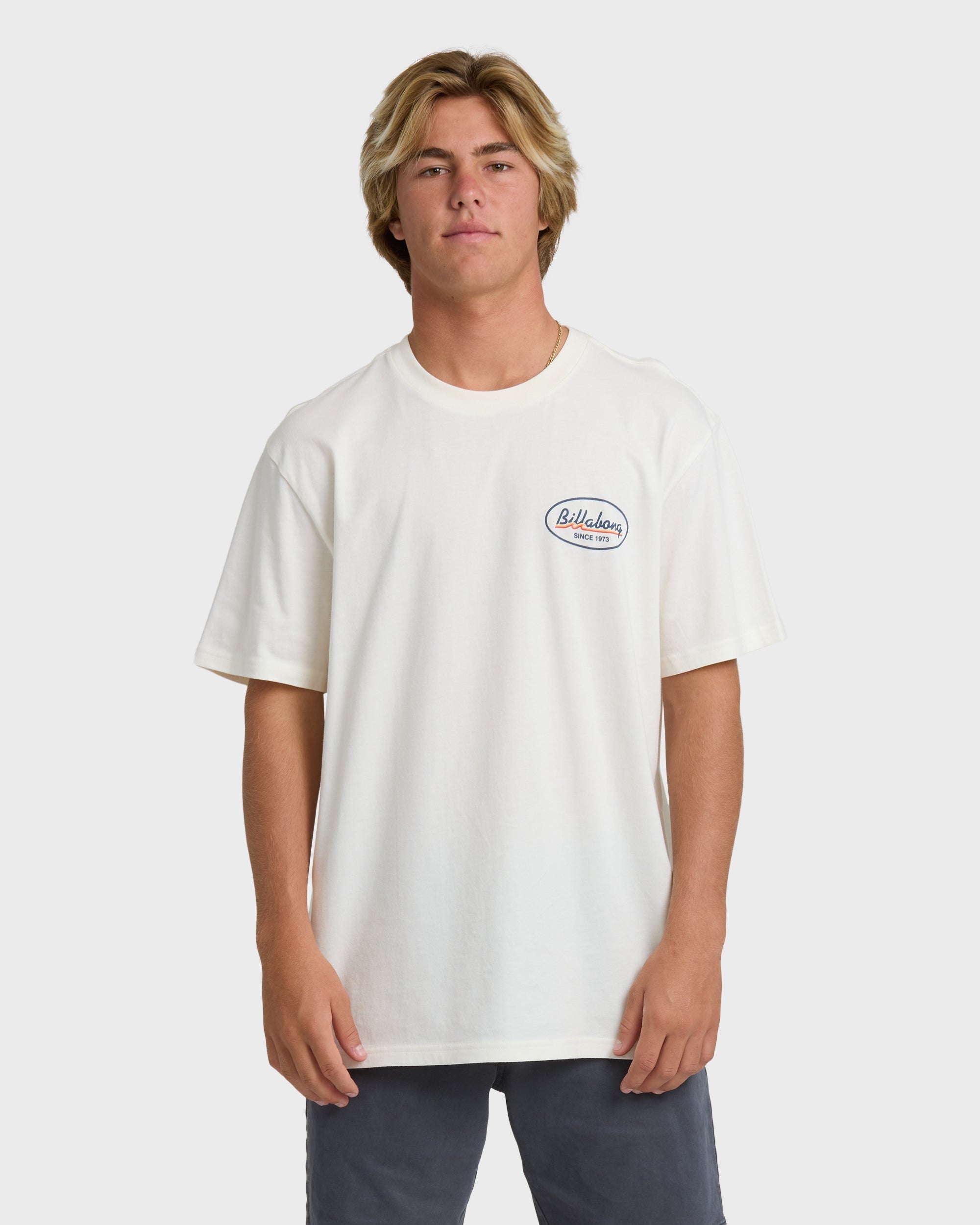 Billabong Runner Premium Short Sleeve T-Shirt - Off White