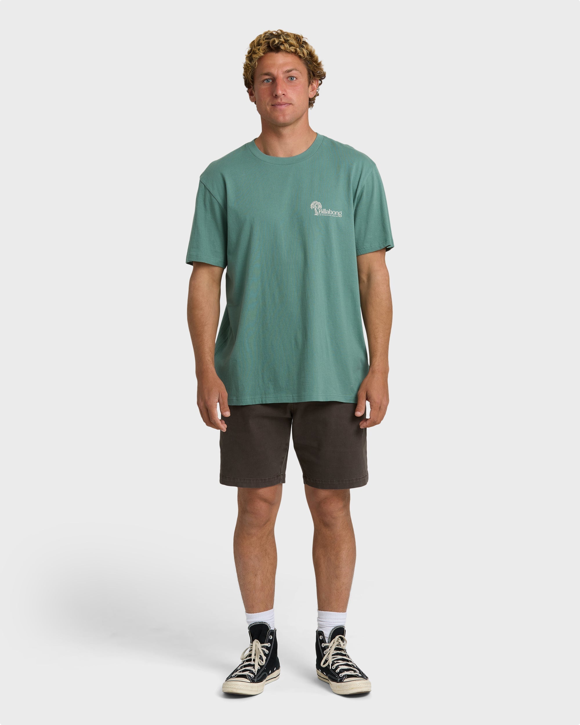 Billabong Late Checkout Premium Short Sleeve T-Shirt - Sea Green