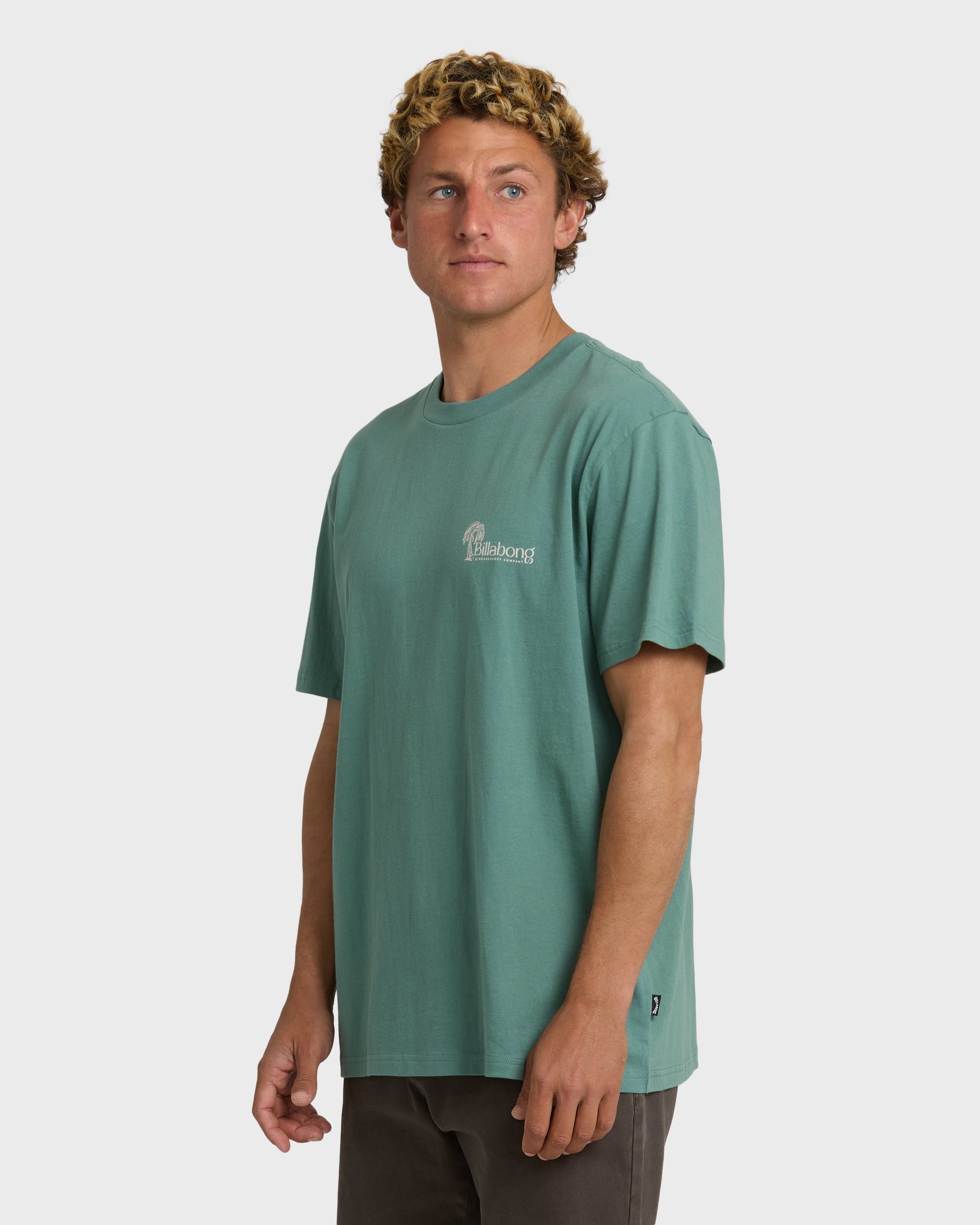 Billabong Late Checkout Premium Short Sleeve T-Shirt - Sea Green