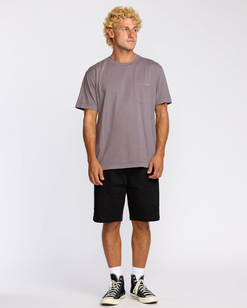 Billabong Essential Premium Wave Wash T-Shirt - Grey Violet