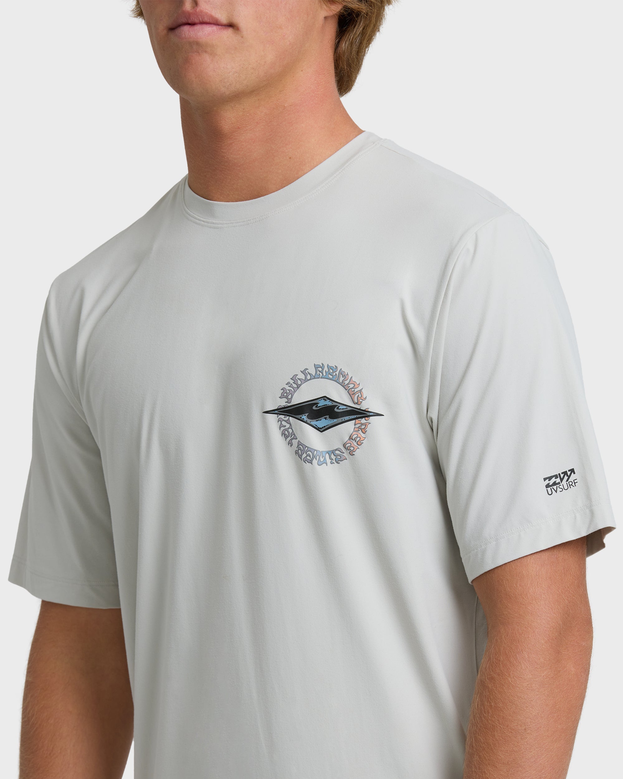 Billabong Hollow Diamond Loose Fit Short Sleeve Surf Tee - Silver