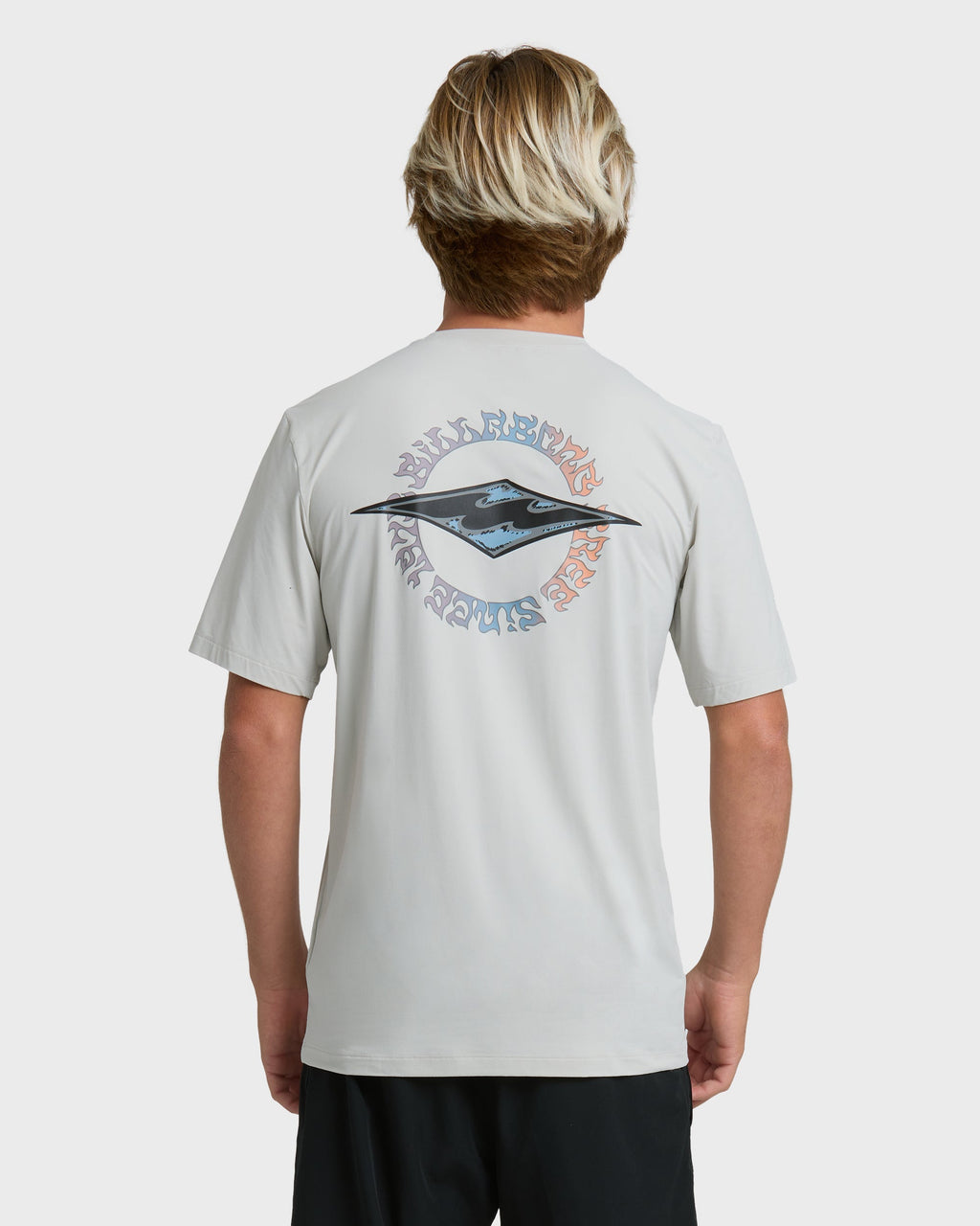 Billabong Hollow Diamond Loose Fit Short Sleeve Surf Tee - Silver