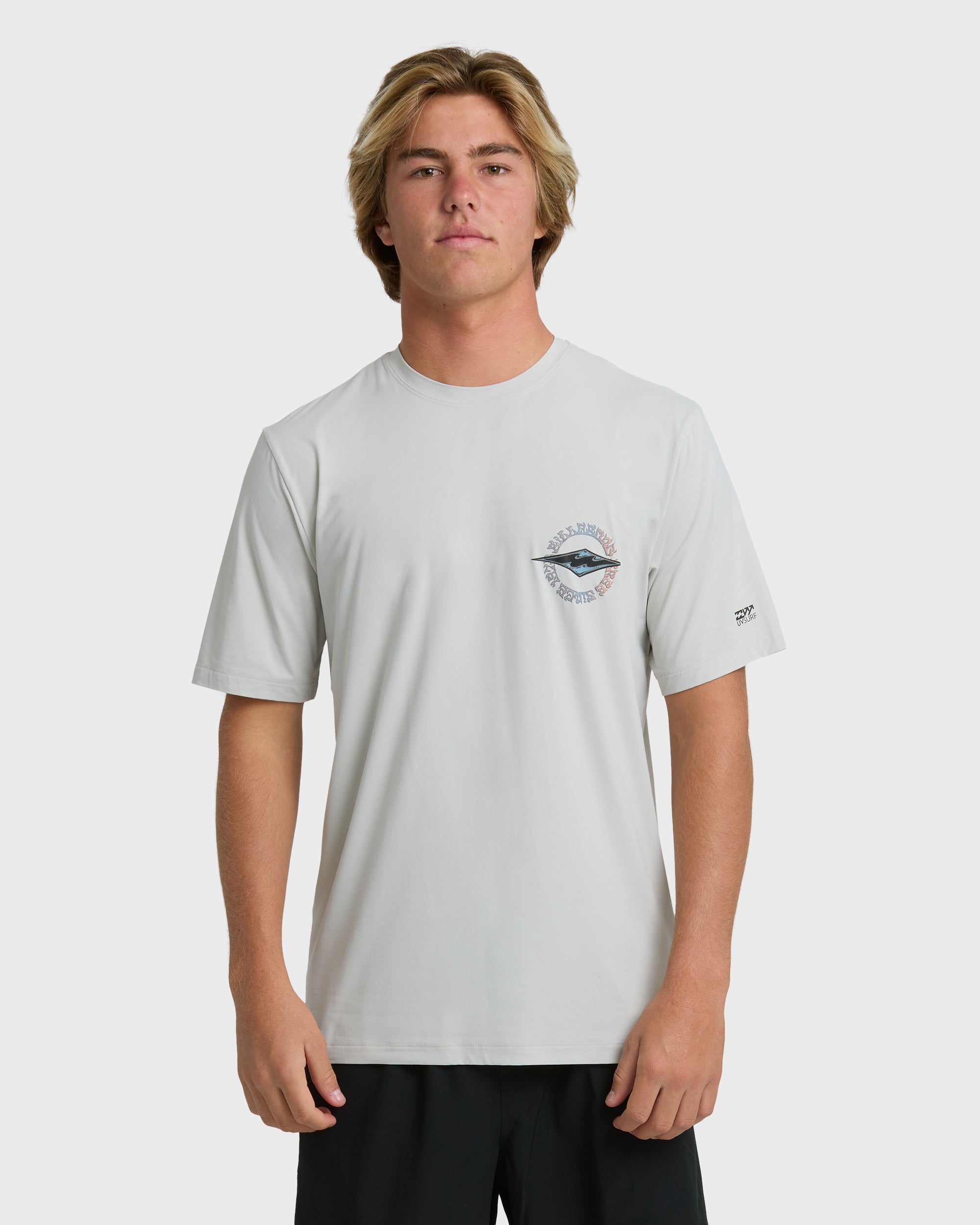 Billabong Hollow Diamond Loose Fit Short Sleeve Surf Tee - Silver