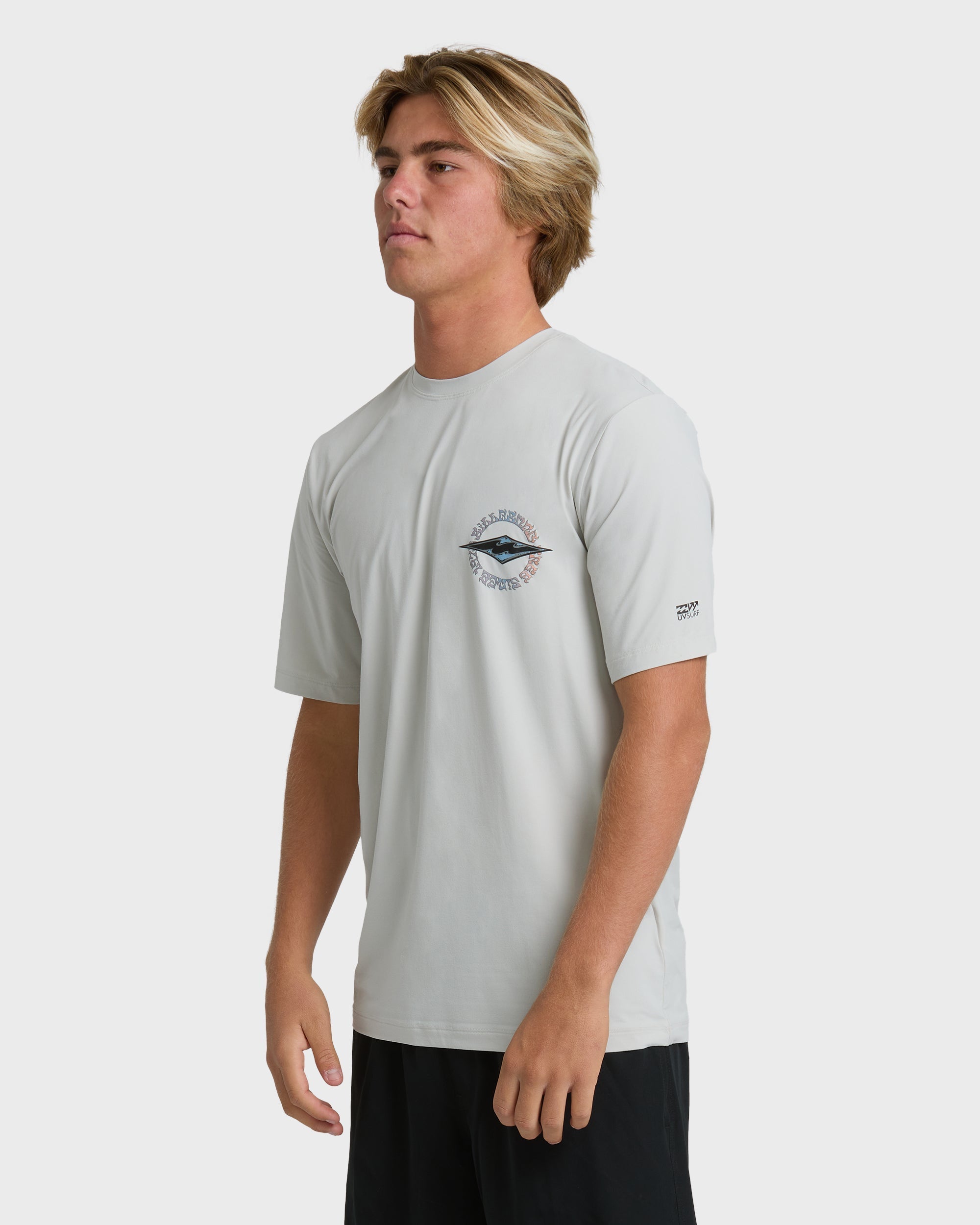 Billabong Hollow Diamond Loose Fit Short Sleeve Surf Tee - Silver